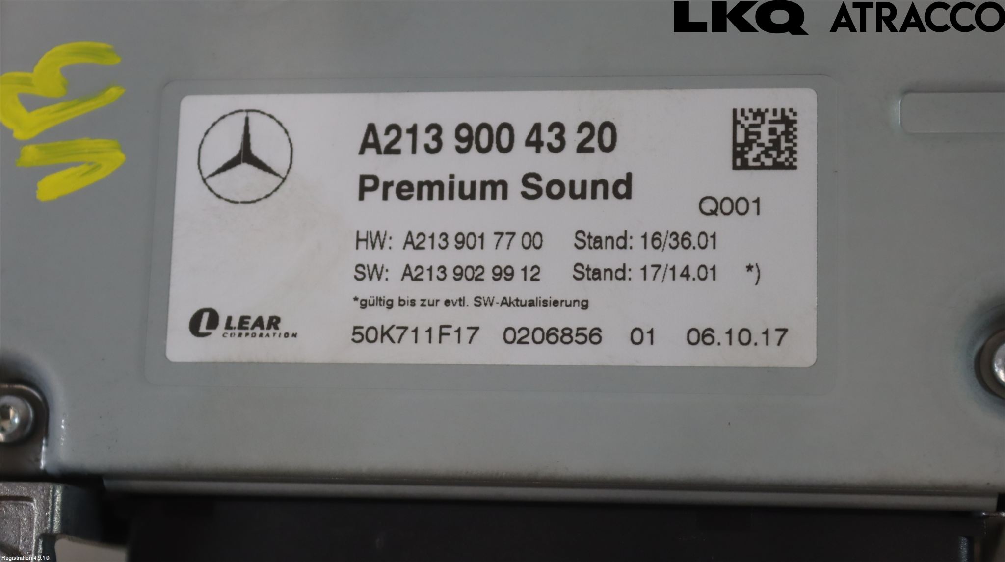 Mercedes-Benz MB S-KLASS (W222) 13-20 Radio-Stereo Förstärkare