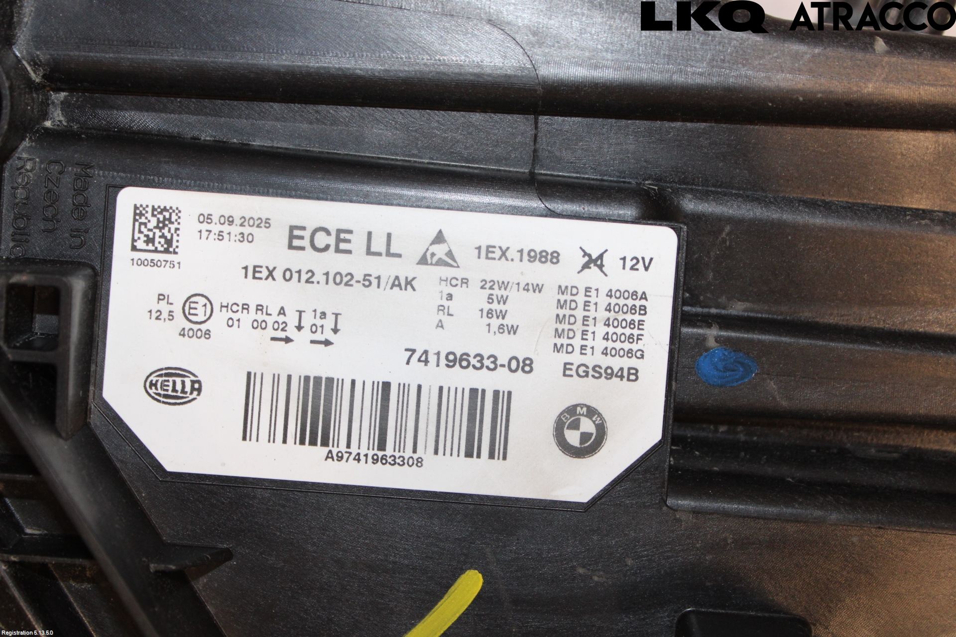 BMW 3 F30/F31/F80 12-19 Strålkastare Vänster