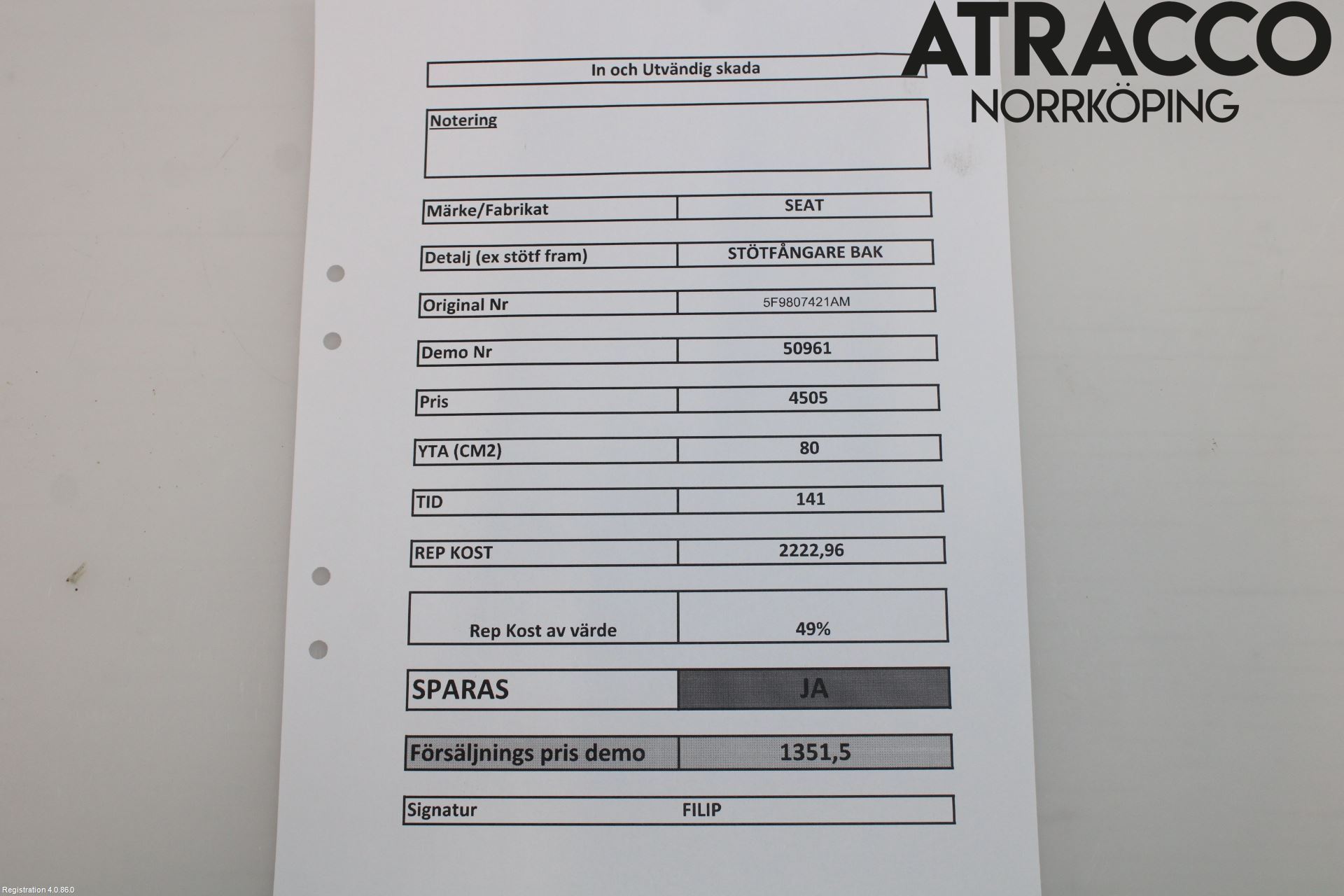 Seat LEON 13-20 Stötfångarbeklädnad Bak