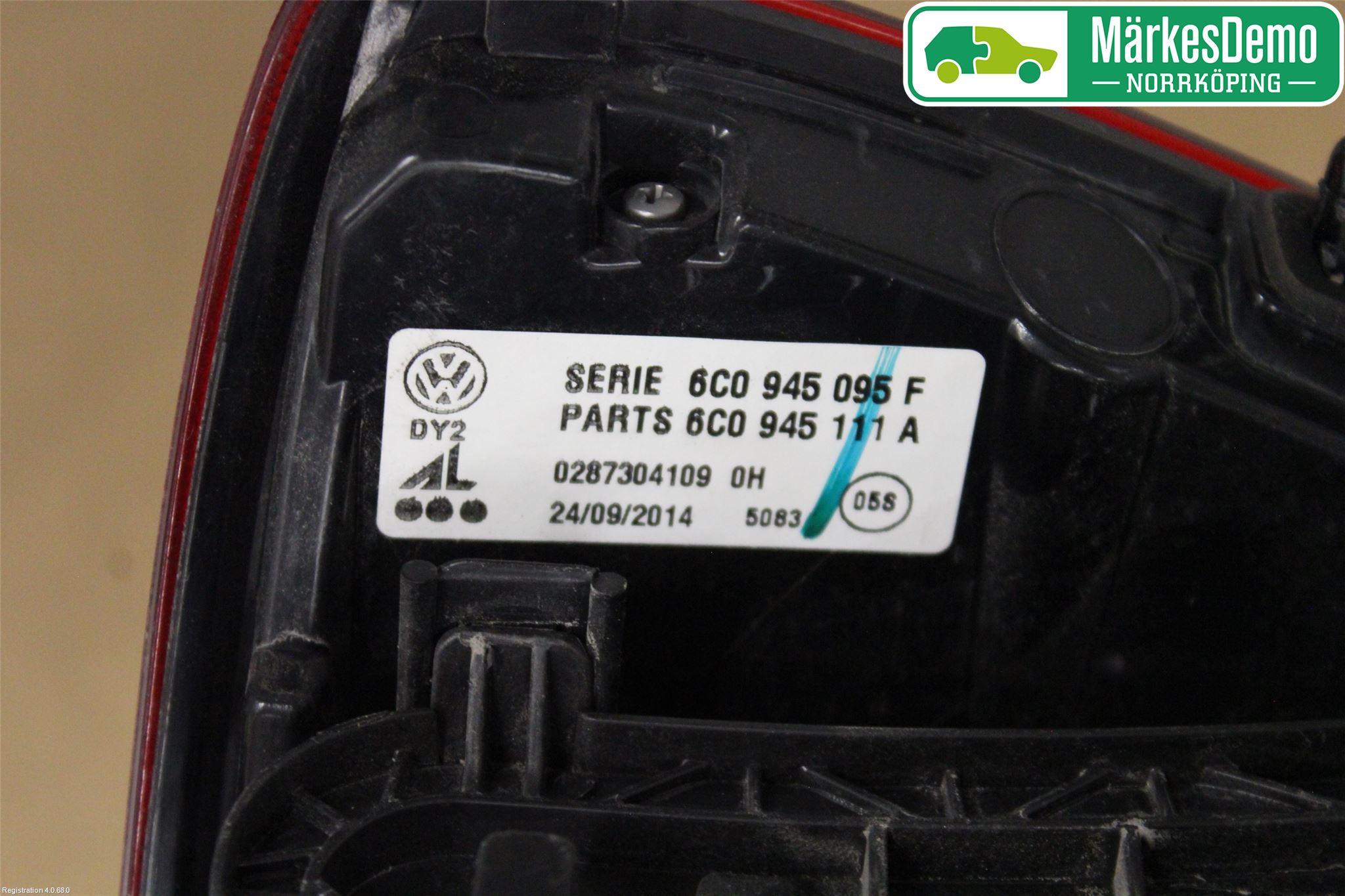 Volkswagen VW POLO 10-17 Bakljus Vänster