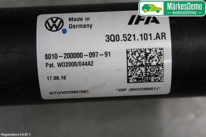 Skoda SUPERB 16-24 Mellanaxel Komp