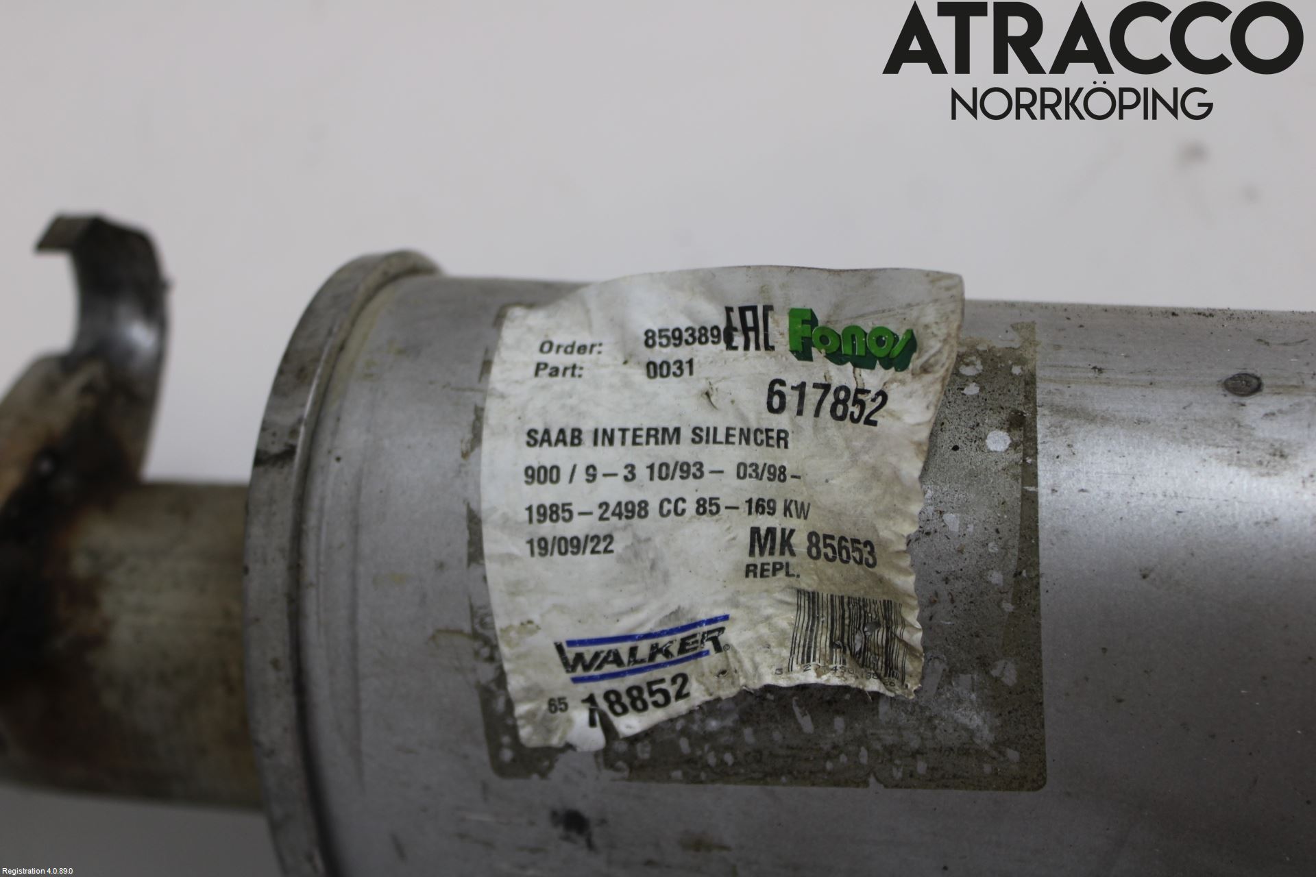 Saab 900      94-98 Avgas Mellandämpare