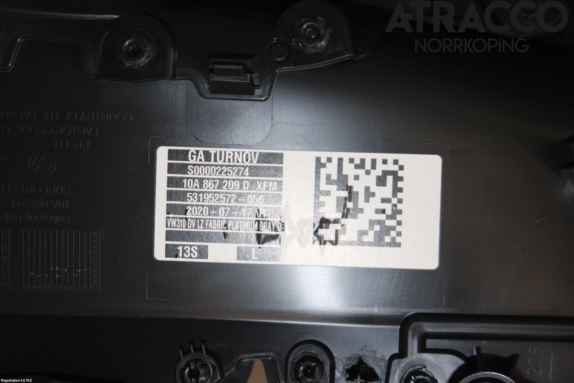 Volkswagen VW ID.3 21- Dörrklädsel Vä