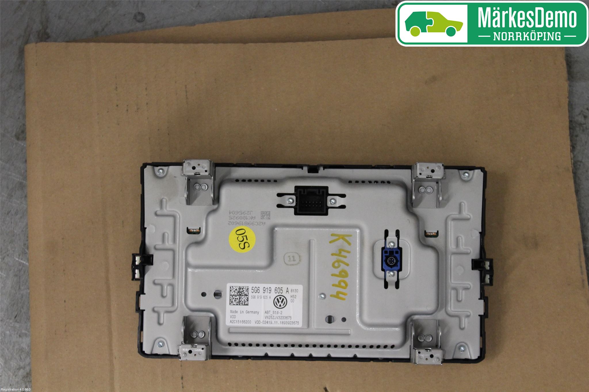 Volkswagen VW GOLF / E-GOLF VII 13-20 Multifunktionsdisplay