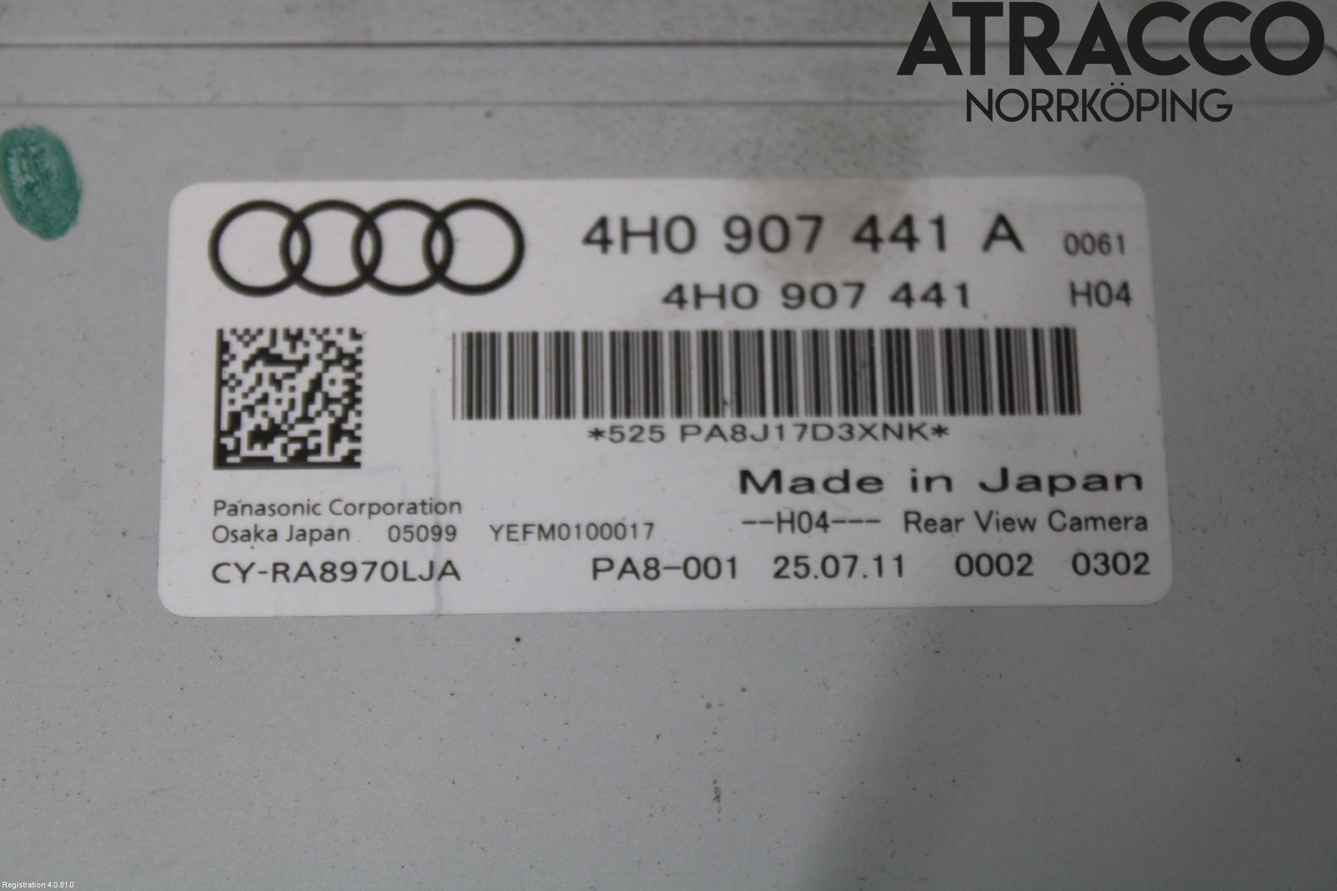 Audi A8/S8 4H 10-17 Styrenhet Parkeringshjälp