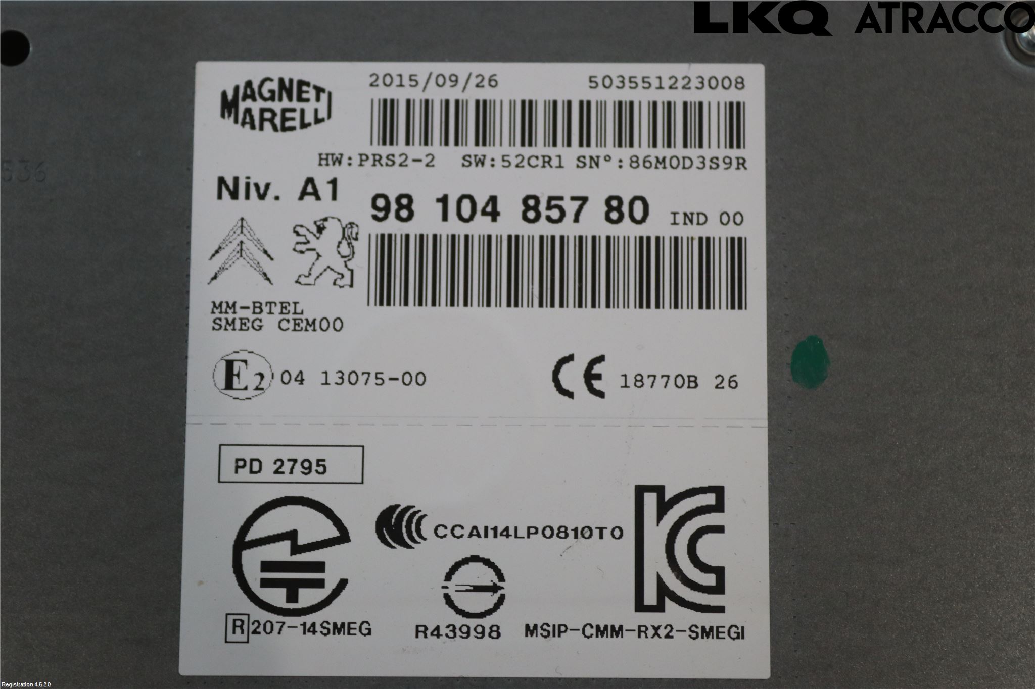 Citroen C4 PICASSO 14-18 Cd Radio - Multimediapanel