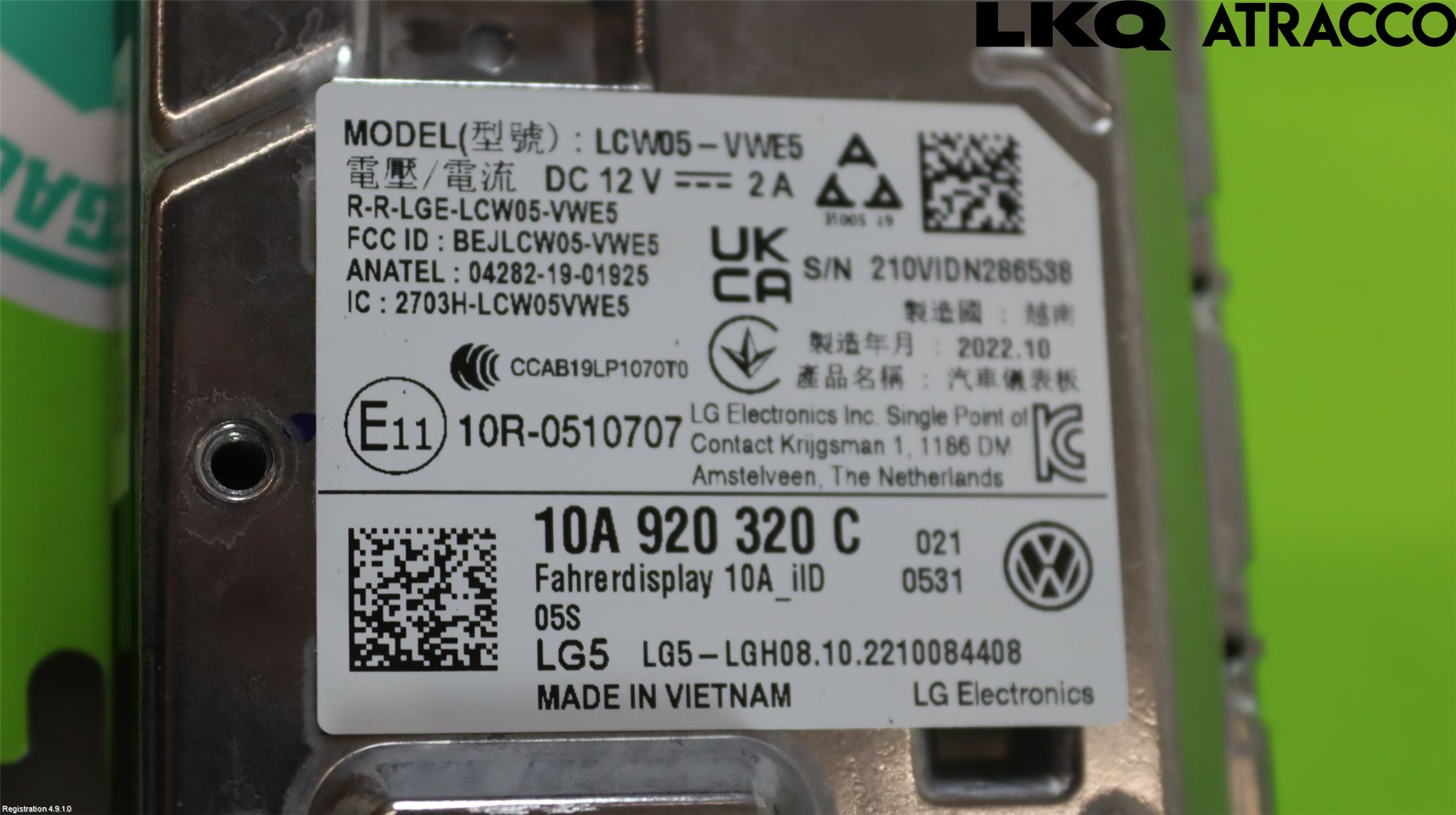 Volkswagen VW ID.4 21- Instrument Komb