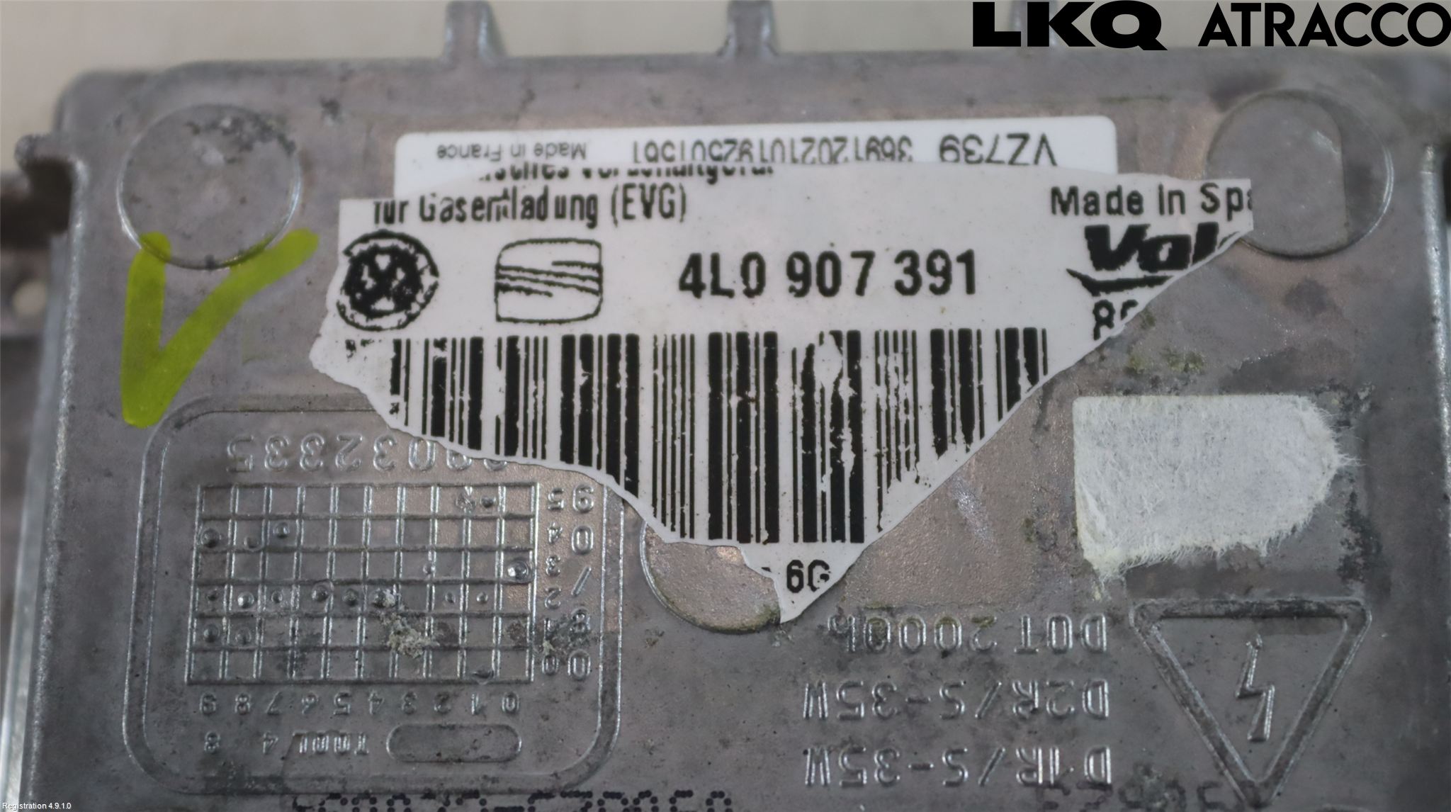 Volkswagen VW SCIROCCO 09-17 Styrenhet Strålkastare