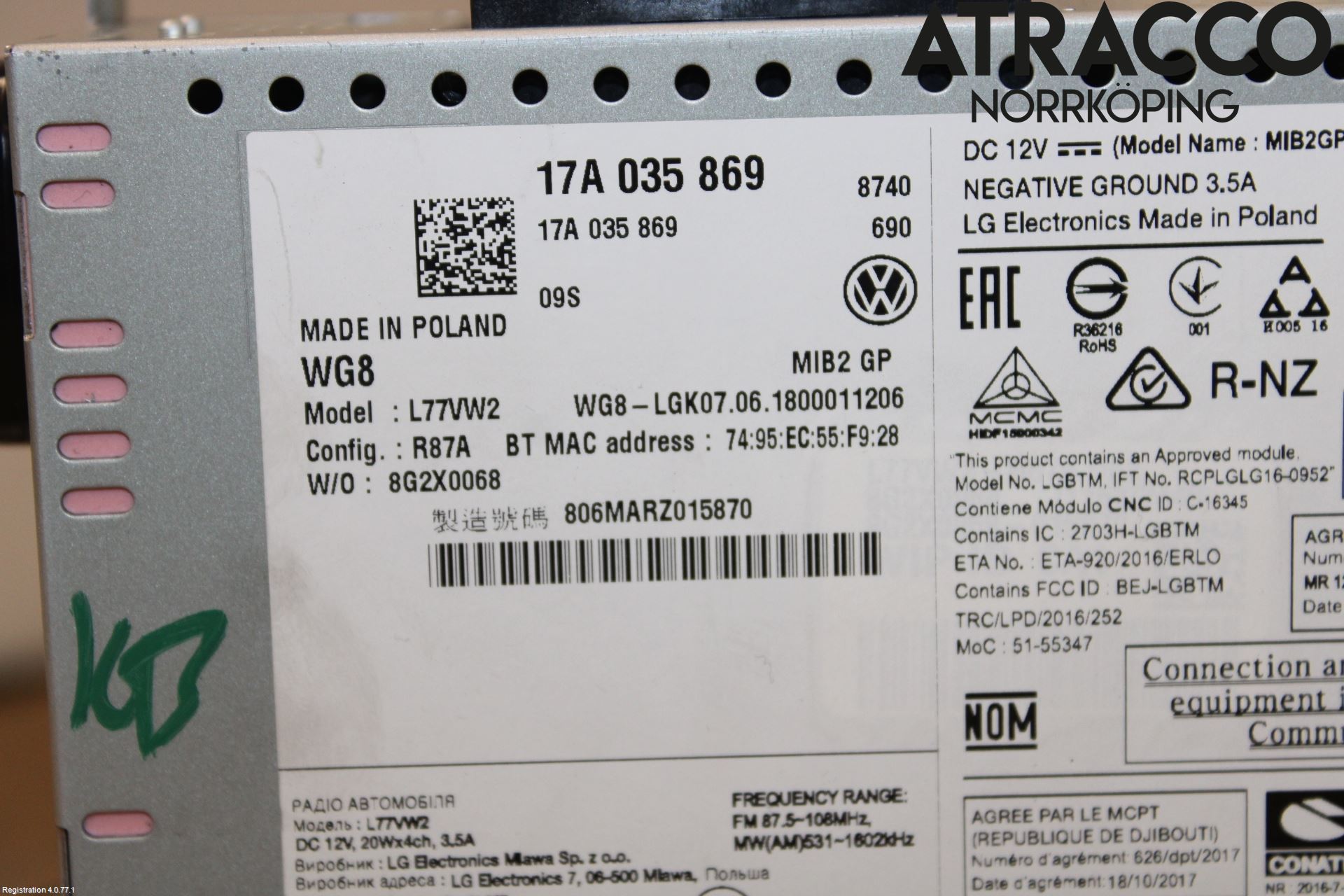 Volkswagen VW POLO VI 18->> Cd Radio - Multimediapanel