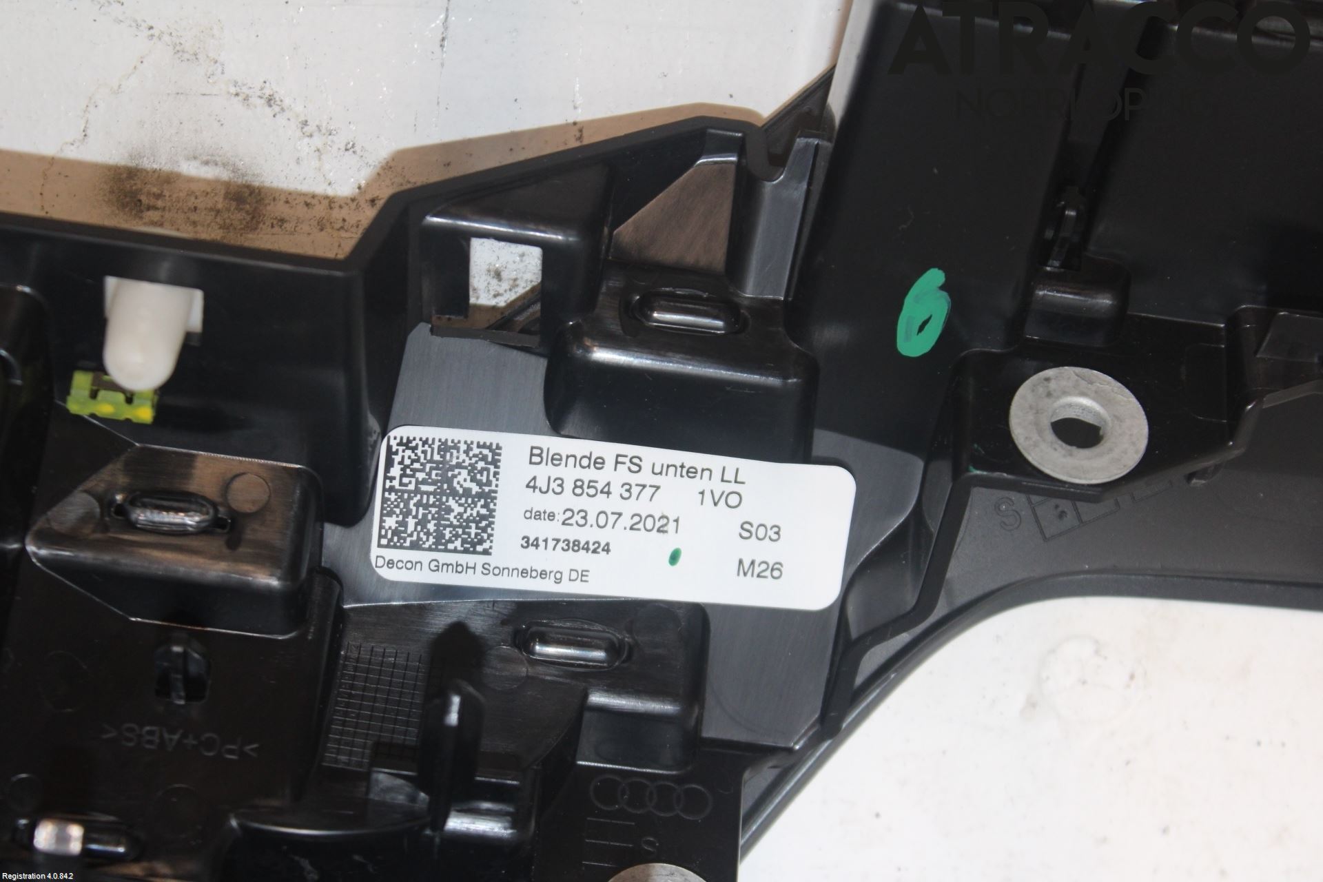 Audi E-TRON GT FW 21- Instrumentbräda Förvaringsfack