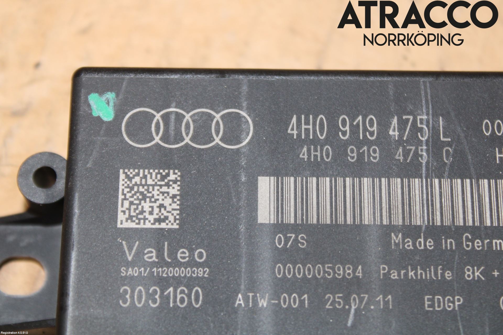 Audi A8/S8 4H 10-17 Styrenhet Parkeringshjälp