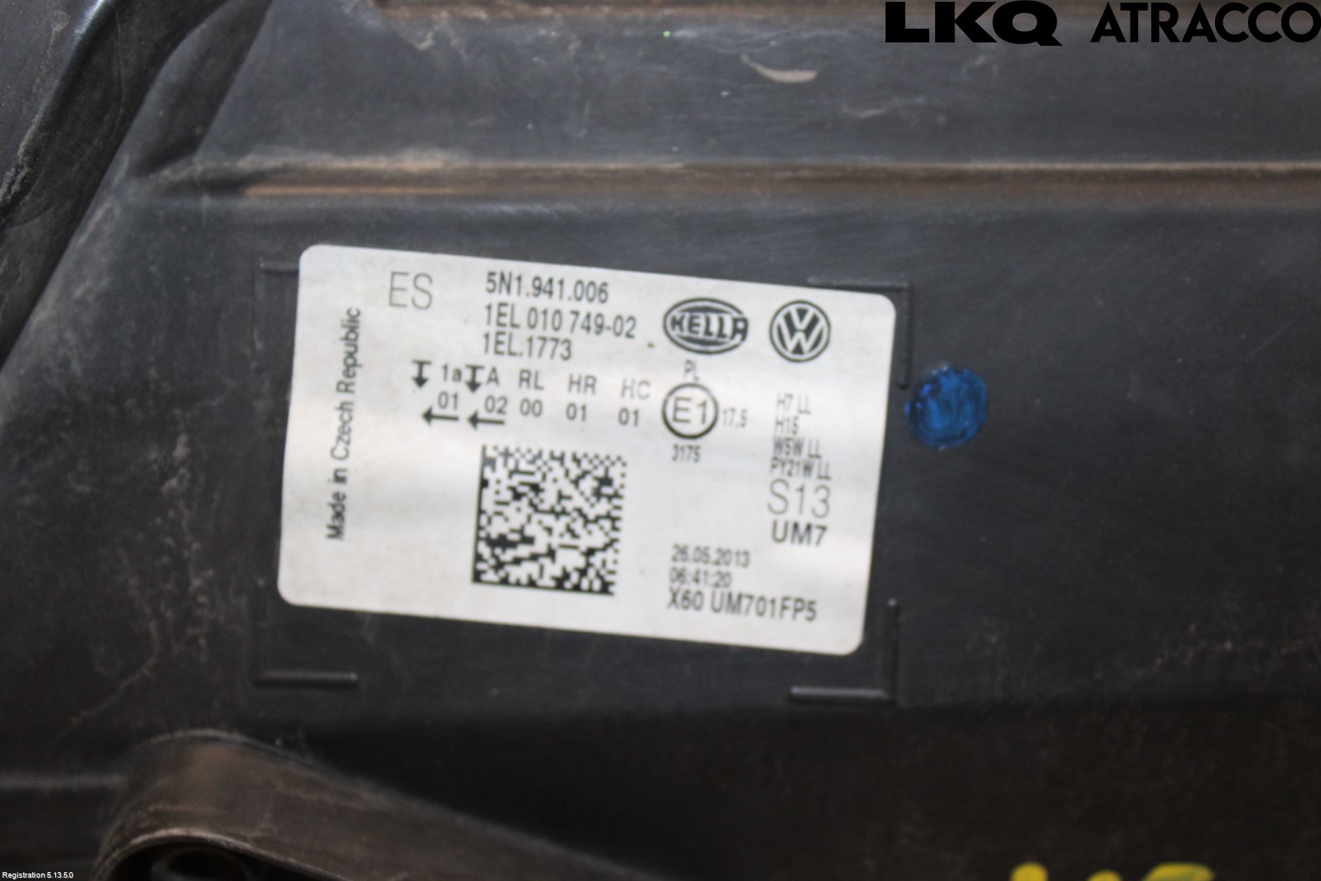 Volkswagen VW TIGUAN 07-16 Strålkastare Höger