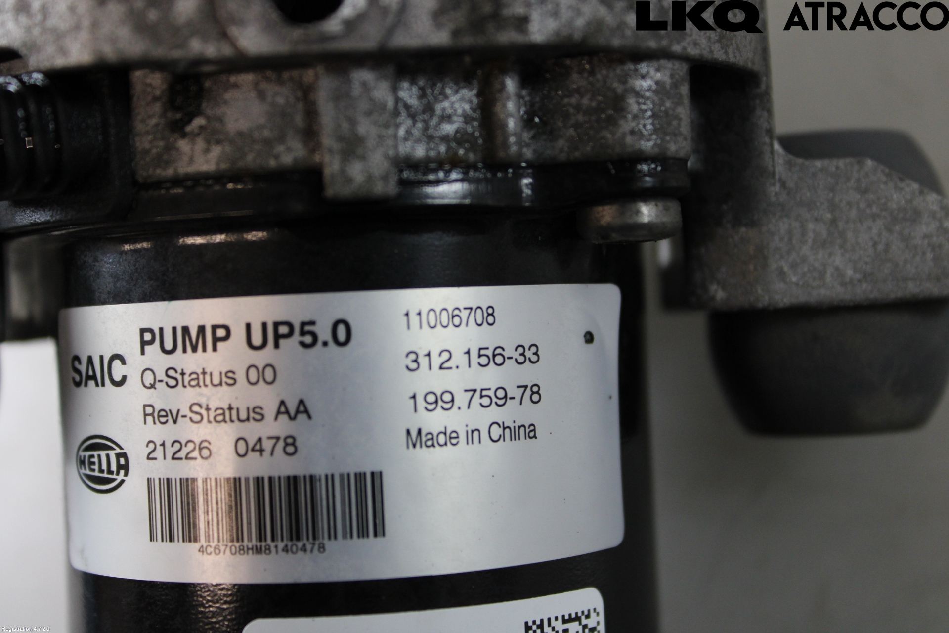 MG ZS EV 20- Vakuumpump