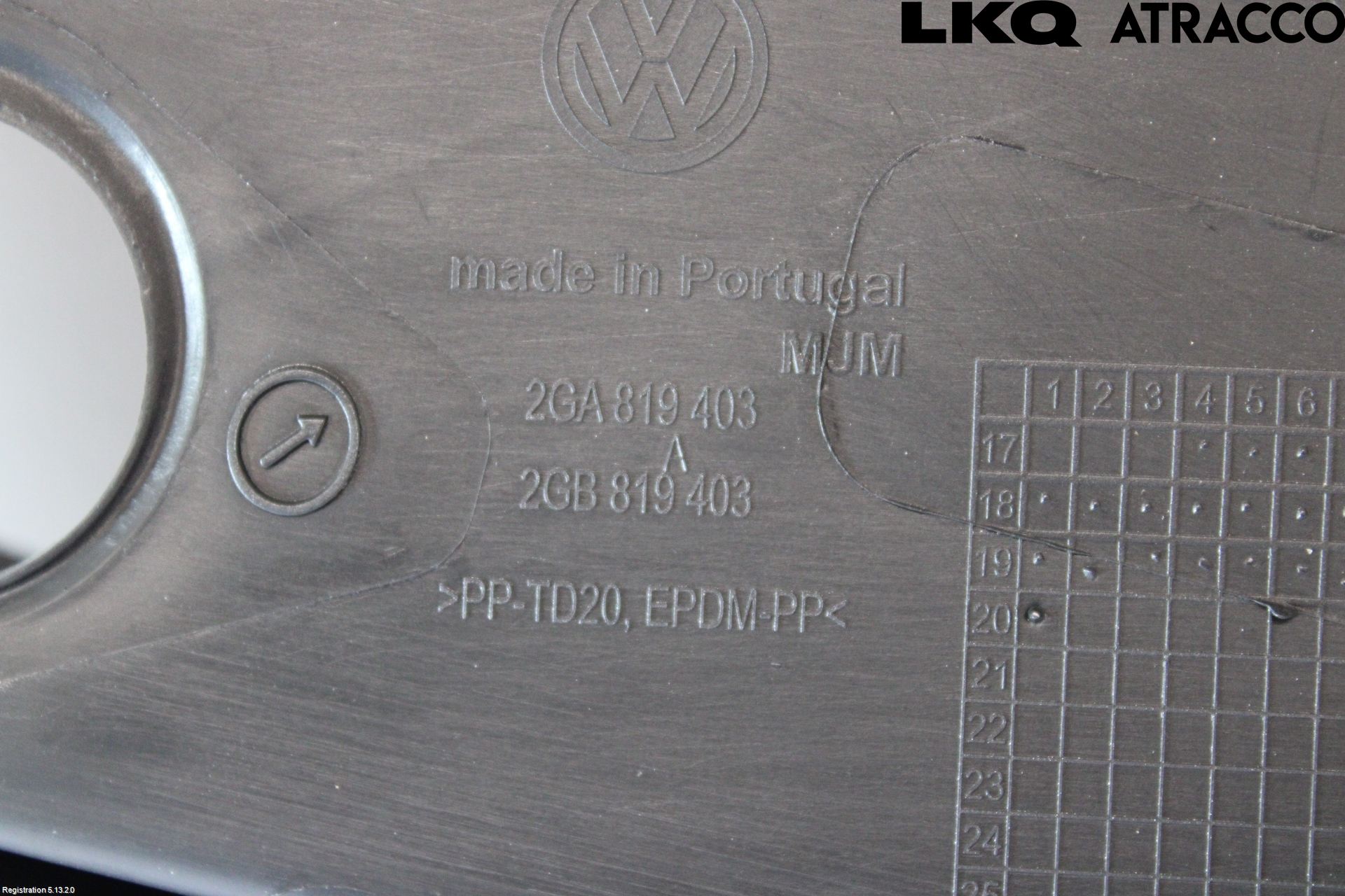 Volkswagen VW T-ROC 18- Torpedplåt-Torpedplast