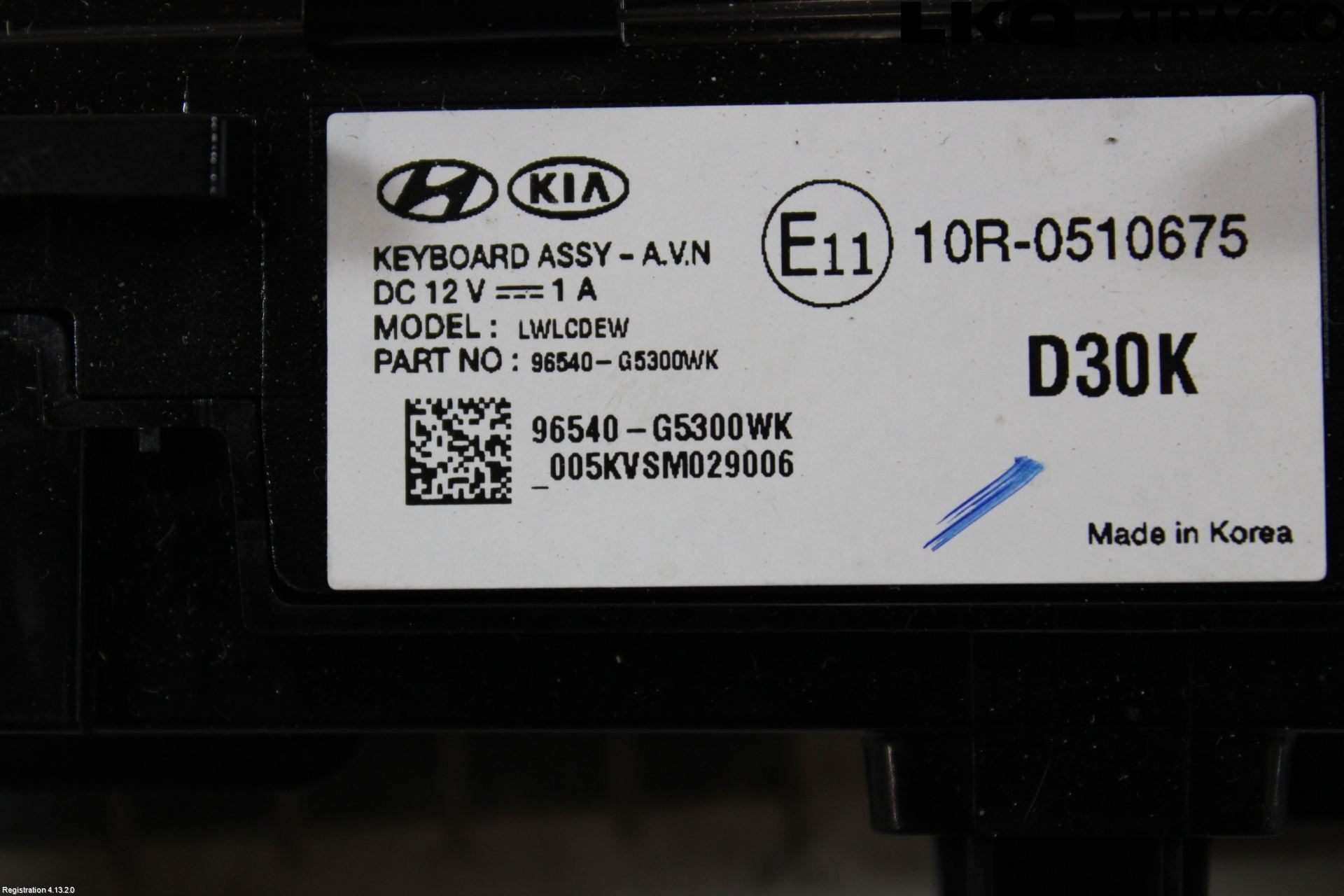 Kia NIRO (DE) 17-22 Cd Radio - Multimediapanel