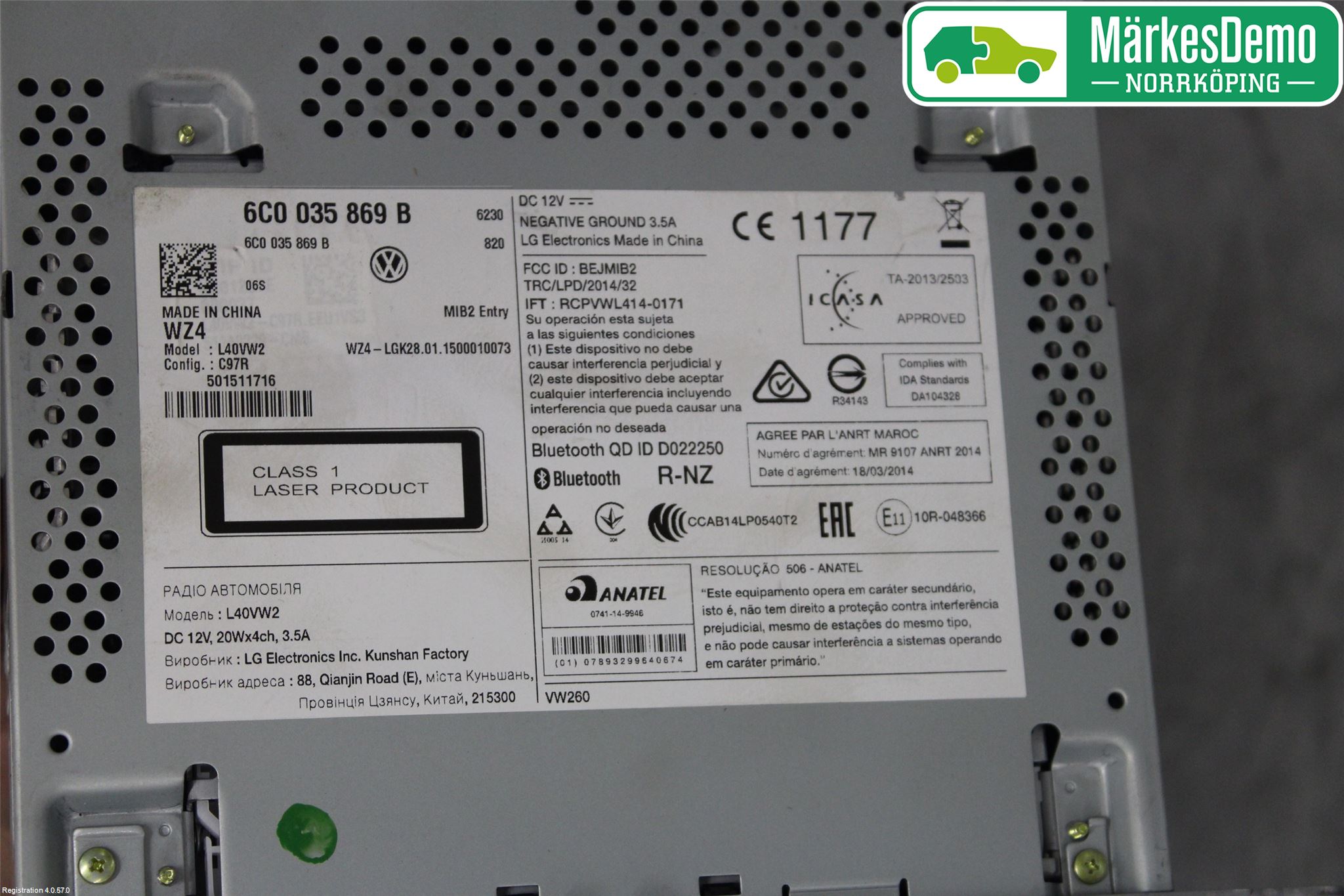 Volkswagen VW POLO 10-17 Cd Radio - Multimediapanel