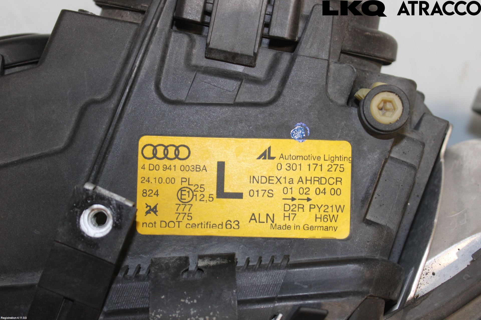 Audi A8/S8 4D 94-02 Strålkastare Vänster