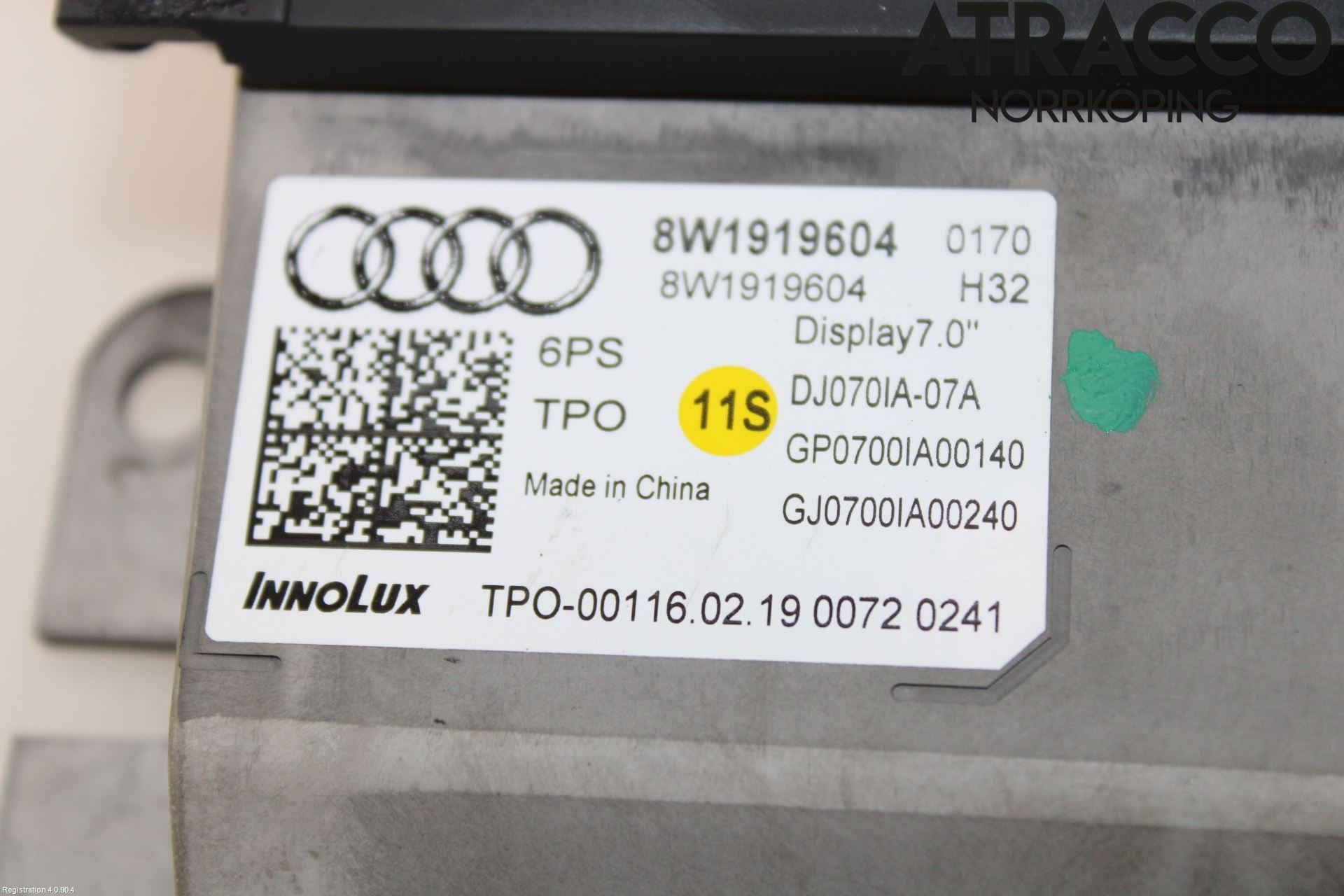 Audi A4/S4 B9 20- Bildskärm