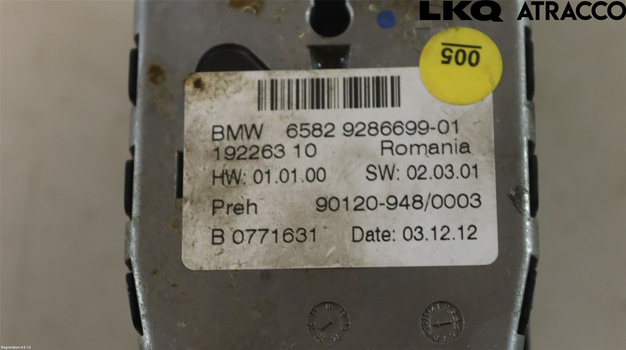 BMW 5 F10/F11/F18 09-17 Strömställare Färddator