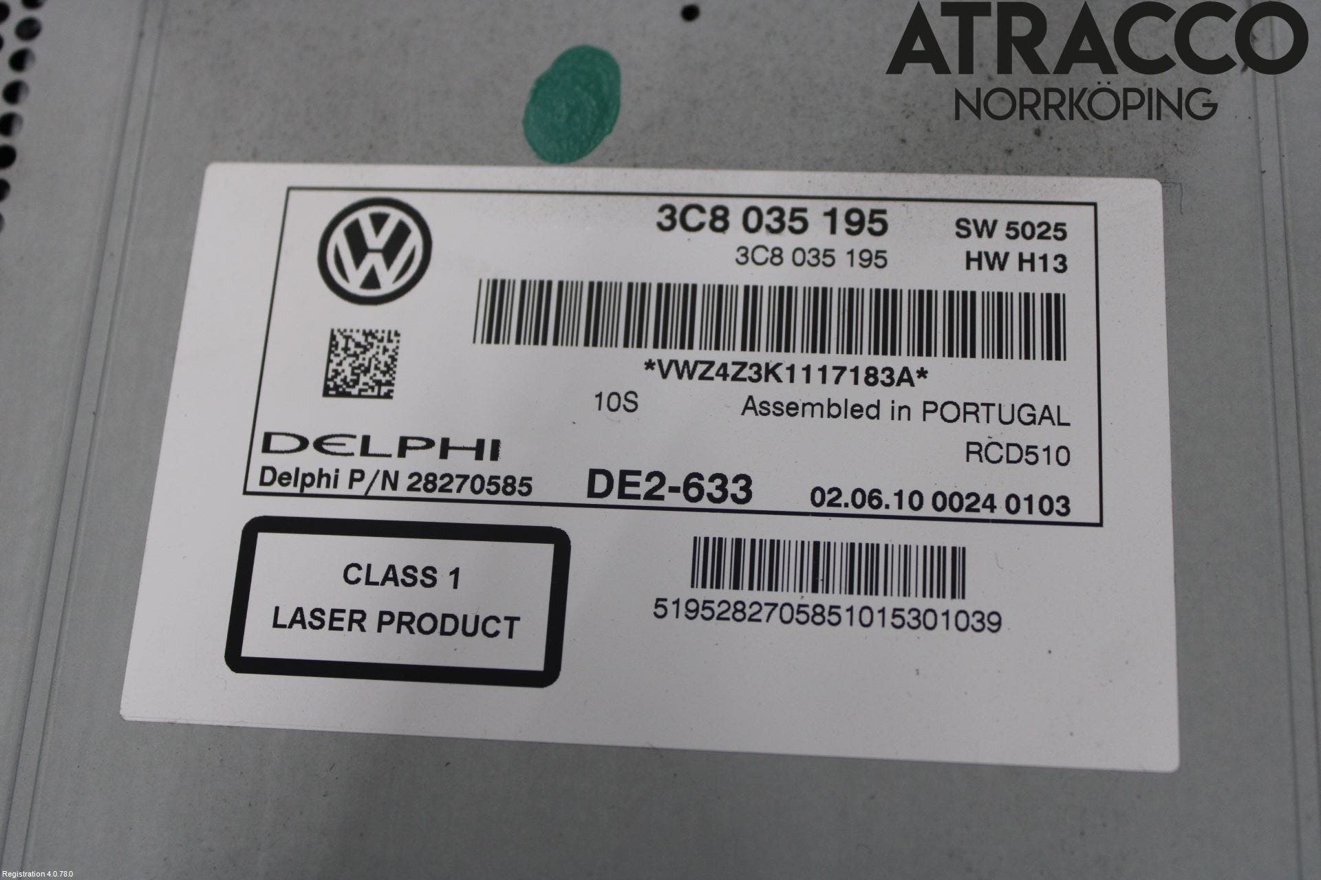 Volkswagen VW GOLF VI 09-13 Cd Radio - Multimediapanel