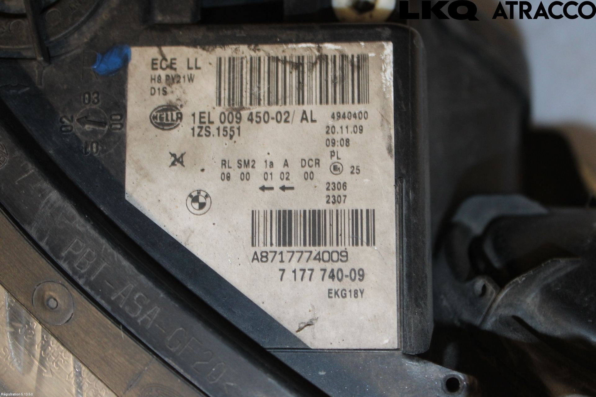 BMW 5 E60/61 Sed/Tou 02-10 Strålkastare Höger