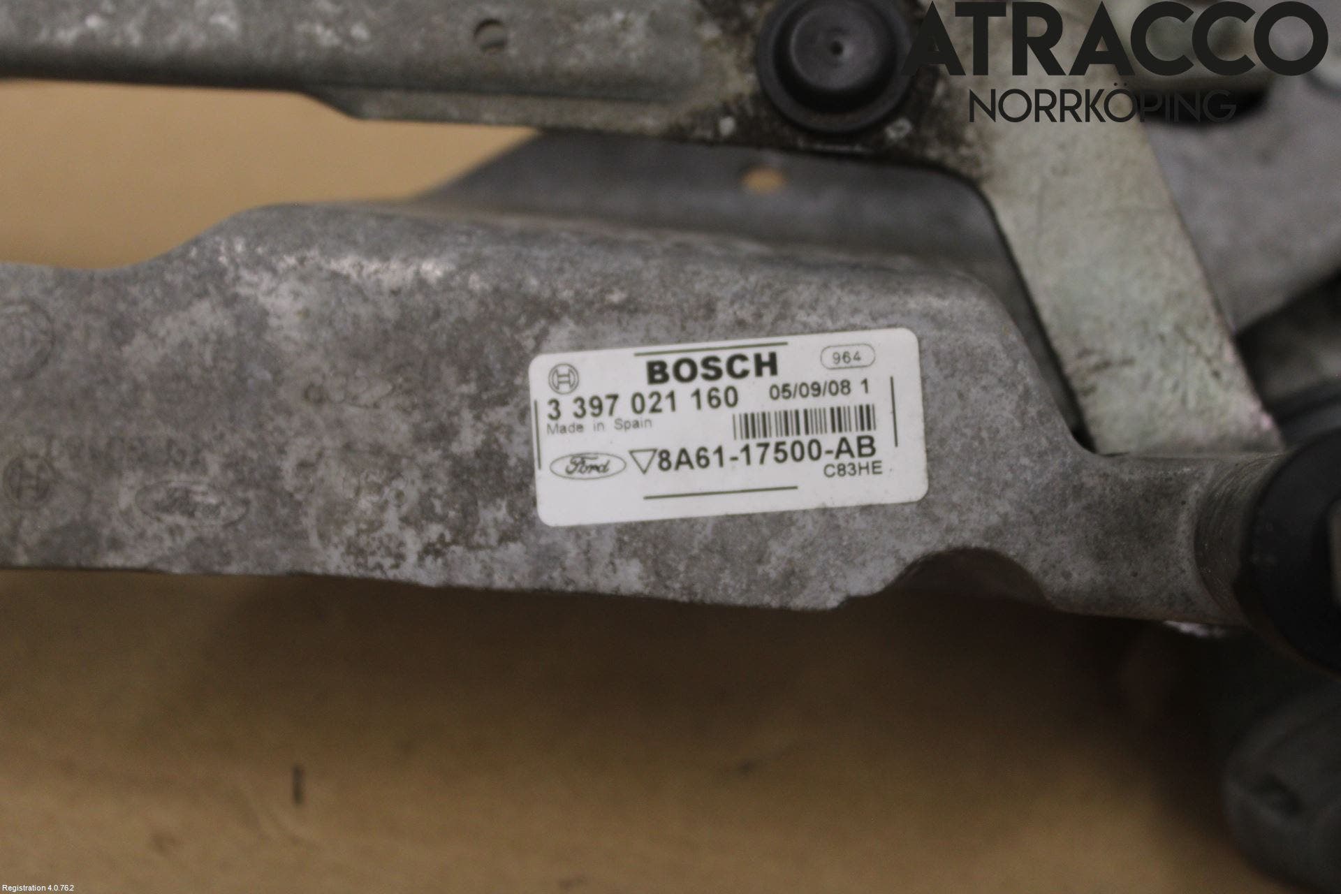 Ford FIESTA 09-12 Torkarmekanism Vindruta