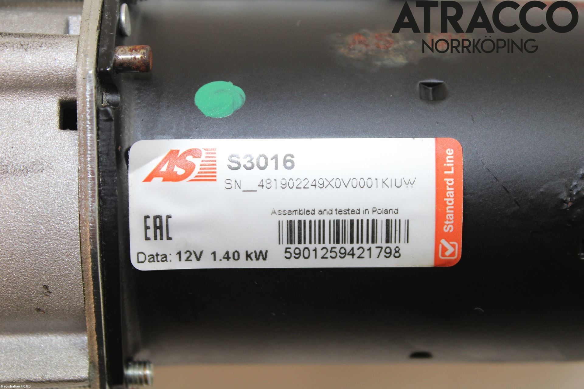 Peugeot BIPPER Startmotor Diesel