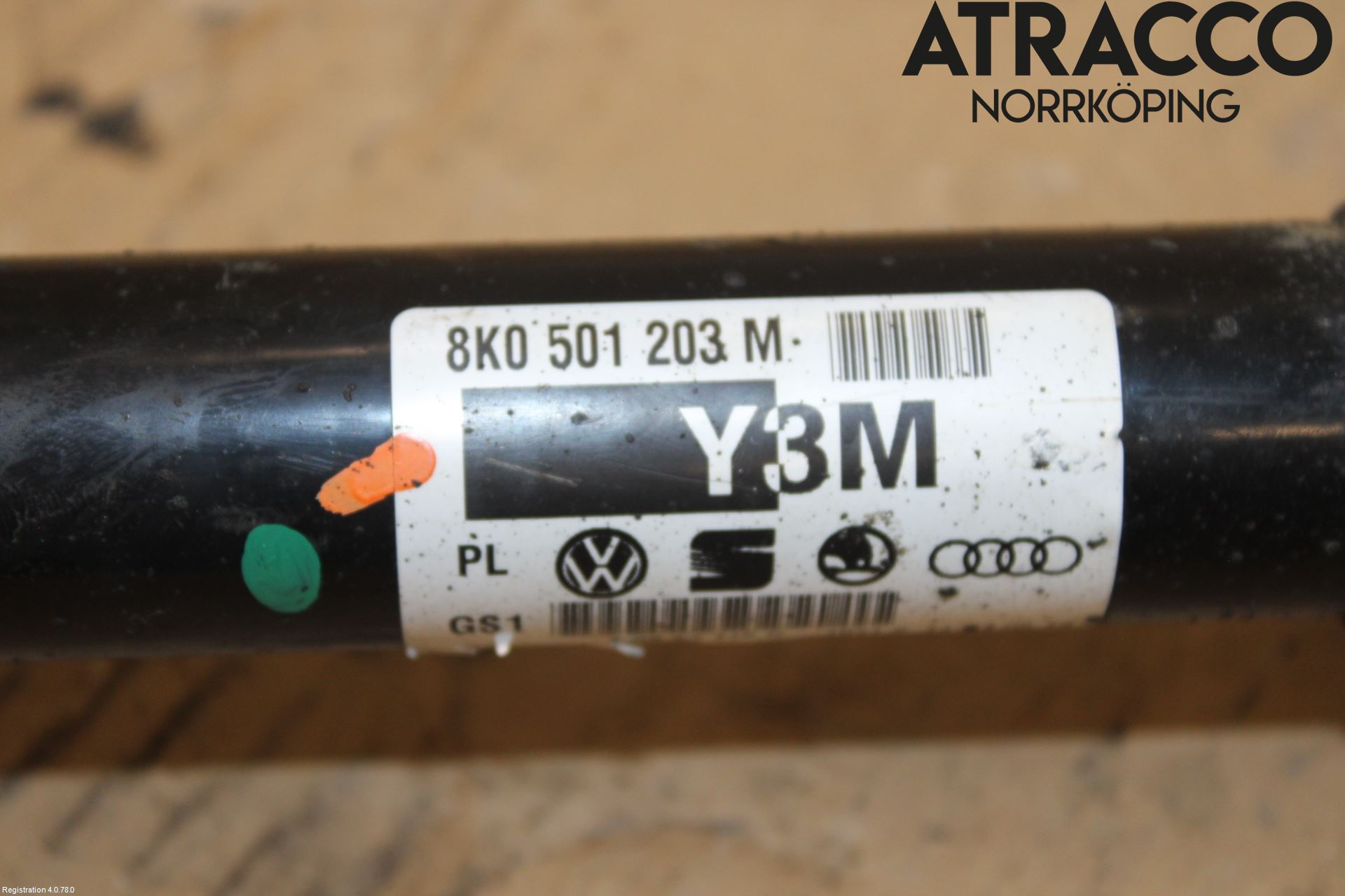 Audi A4 12-15 Drivaxel Bak Höger