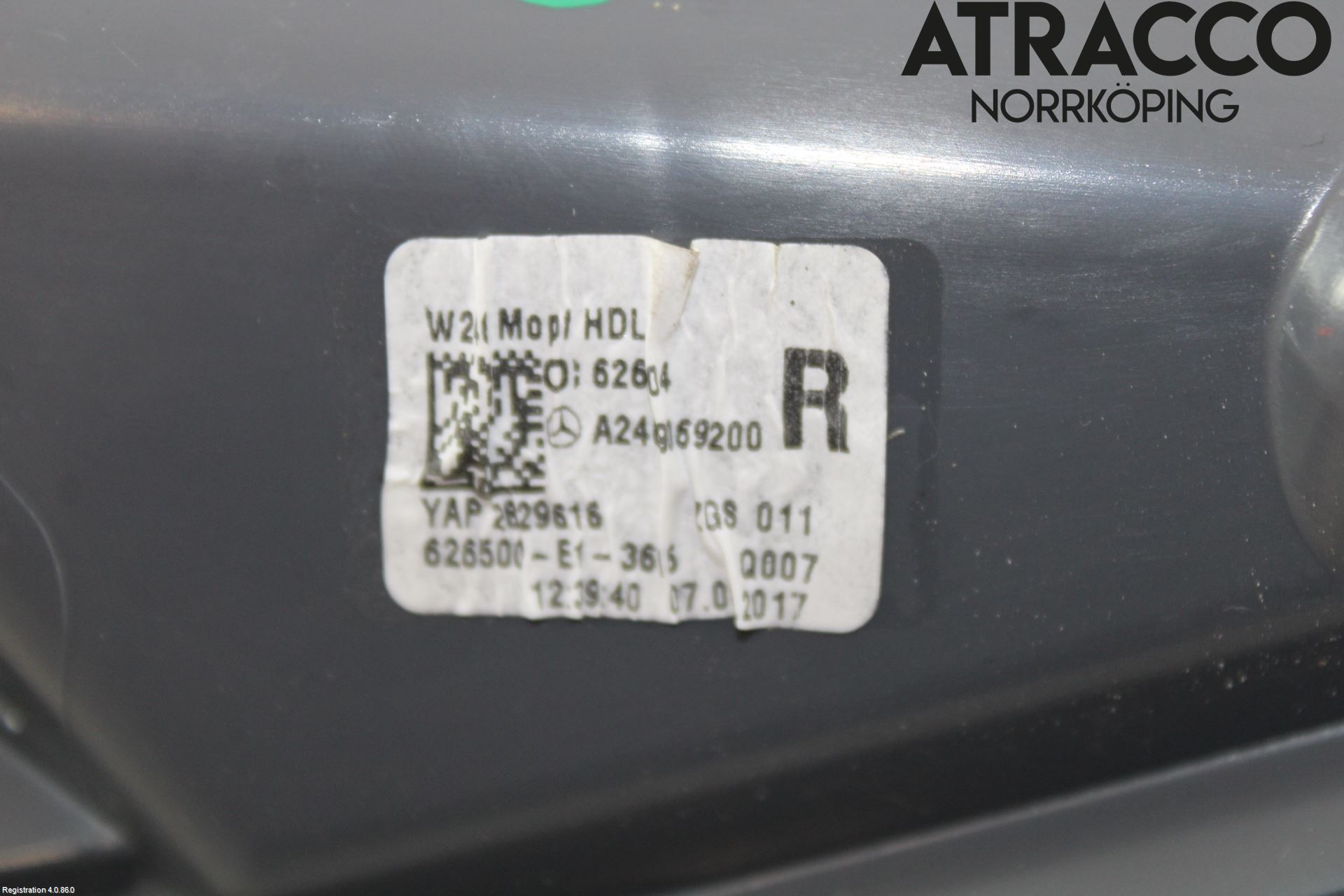 Mercedes-Benz MB B-KLASS (W246/W242) 12-19 Bakljus Lucka Hö