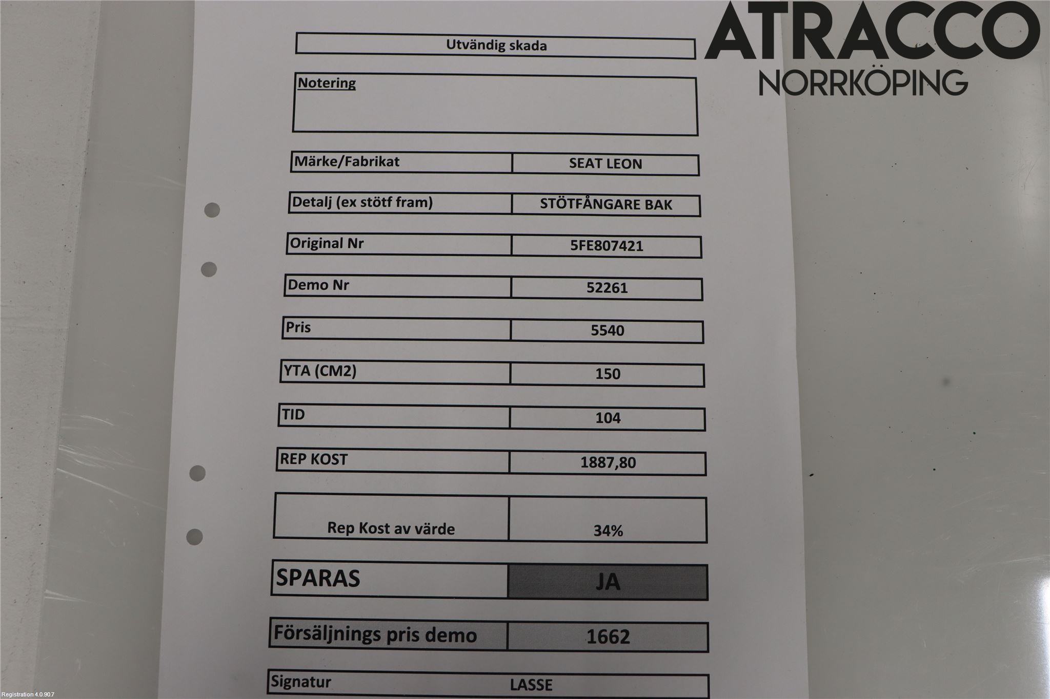 Seat LEON 20- Stötfångarbeklädnad Bak