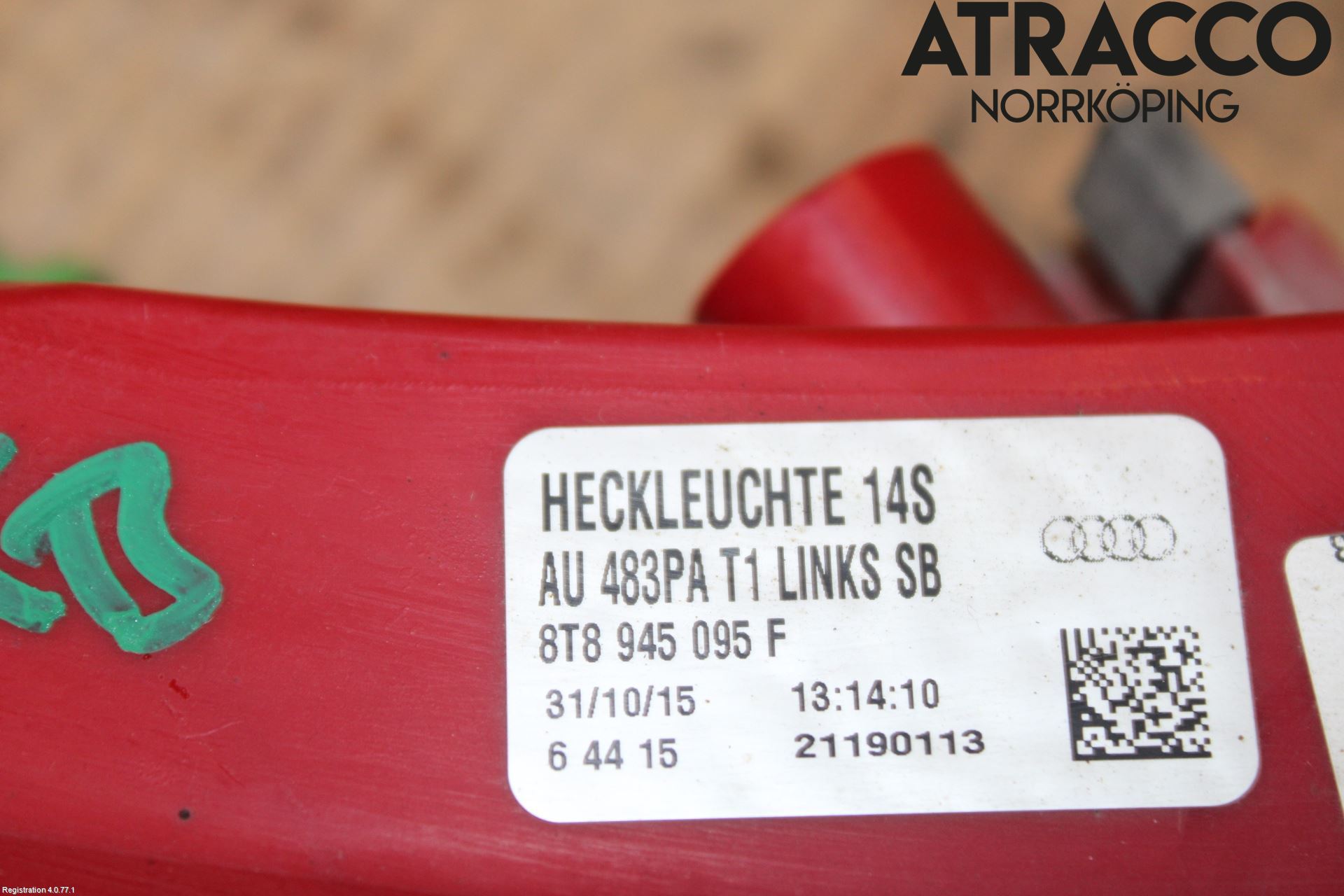 Audi A5 07-16 Bakljus Vänster