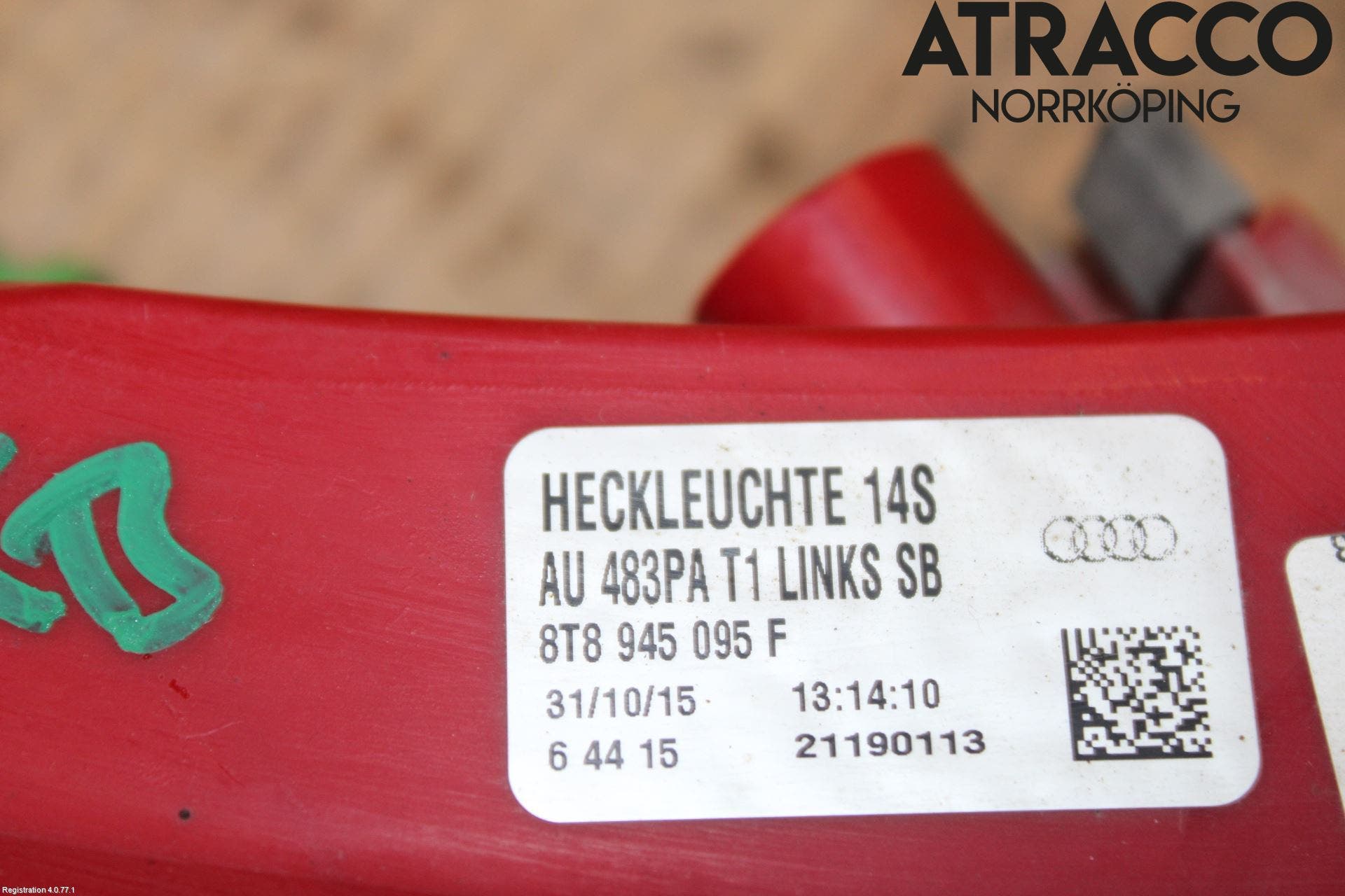 Audi A5 07-16 Bakljus Vänster