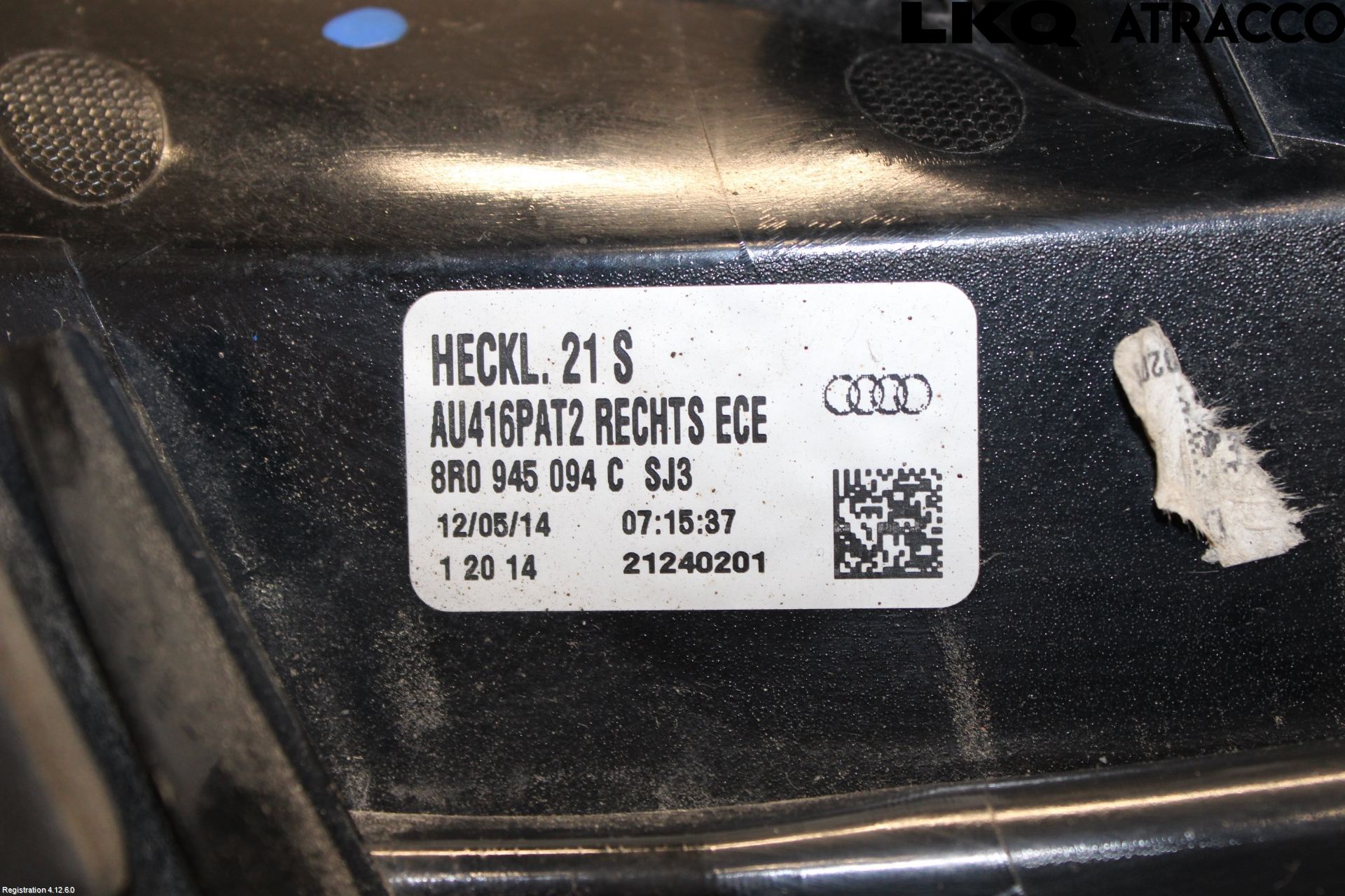 Audi Q5 09-16 Bakljus Lucka Hö