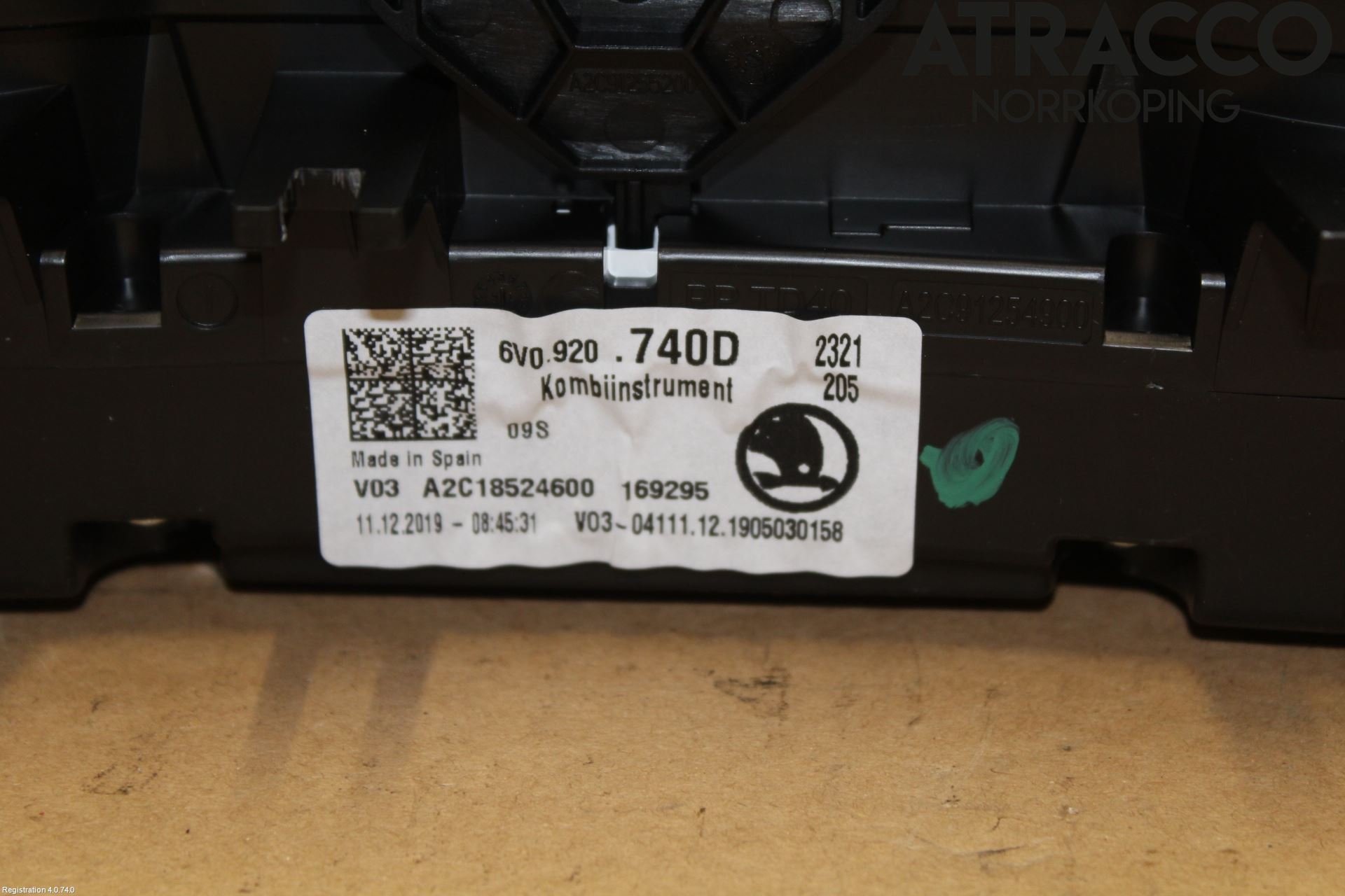 Skoda FABIA 15-21 Instrument Komb