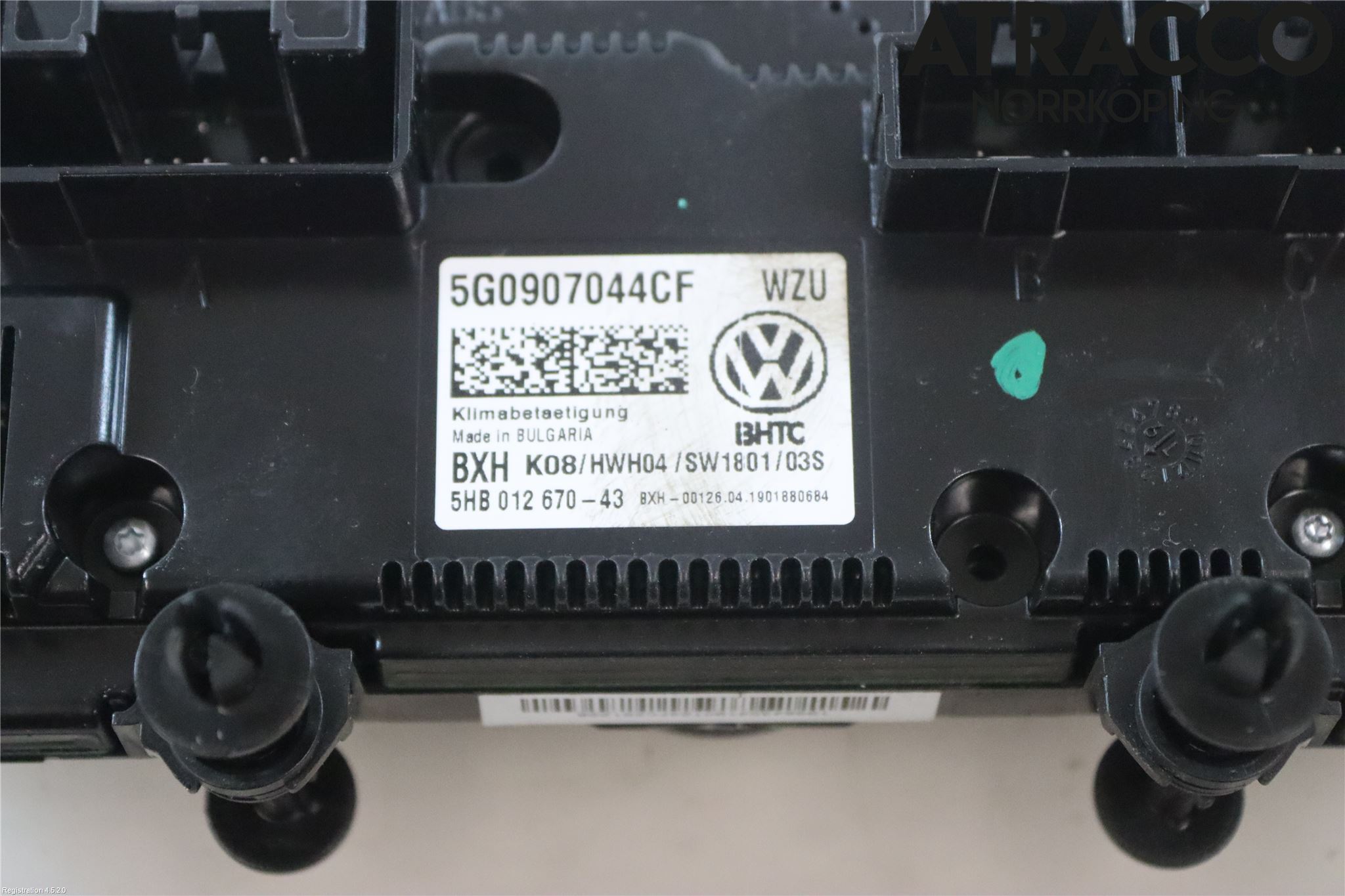Volkswagen VW GOLF / E-GOLF VII 13-20 Värmereglage