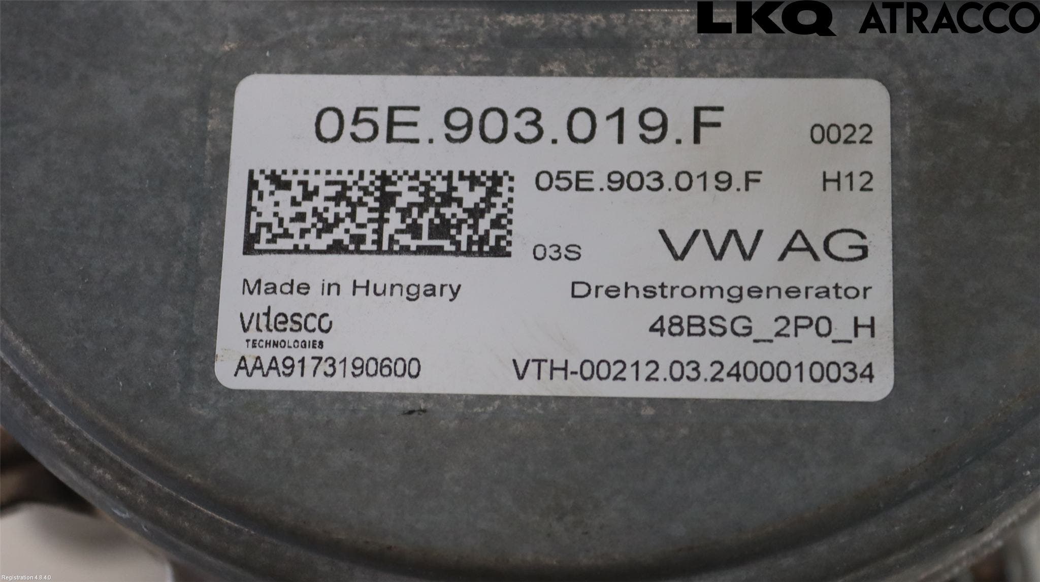 Alfa VW TIGUAN 24- Generator