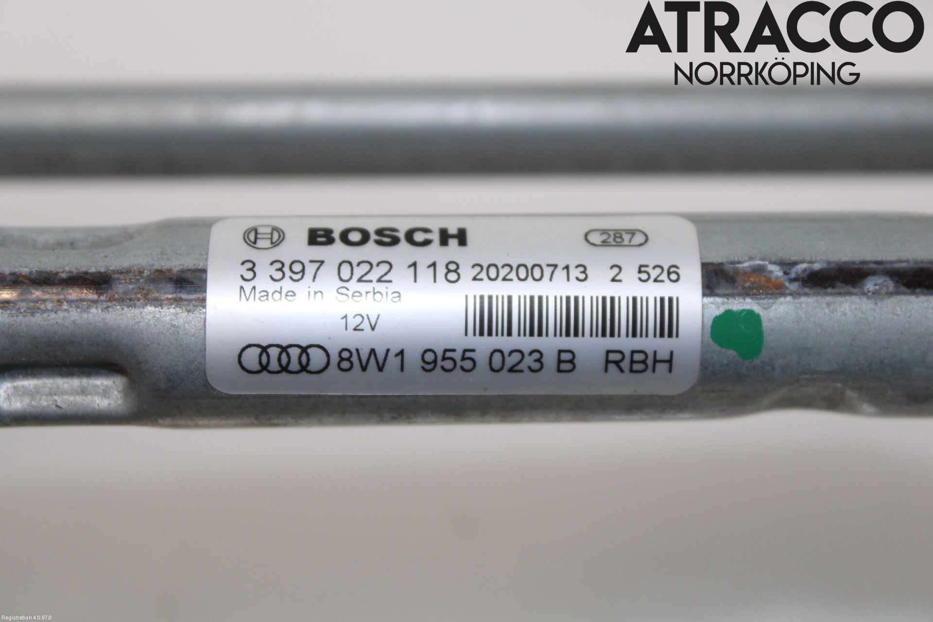 Audi A4/S4 B9 20- Torkarmekanism Vindruta