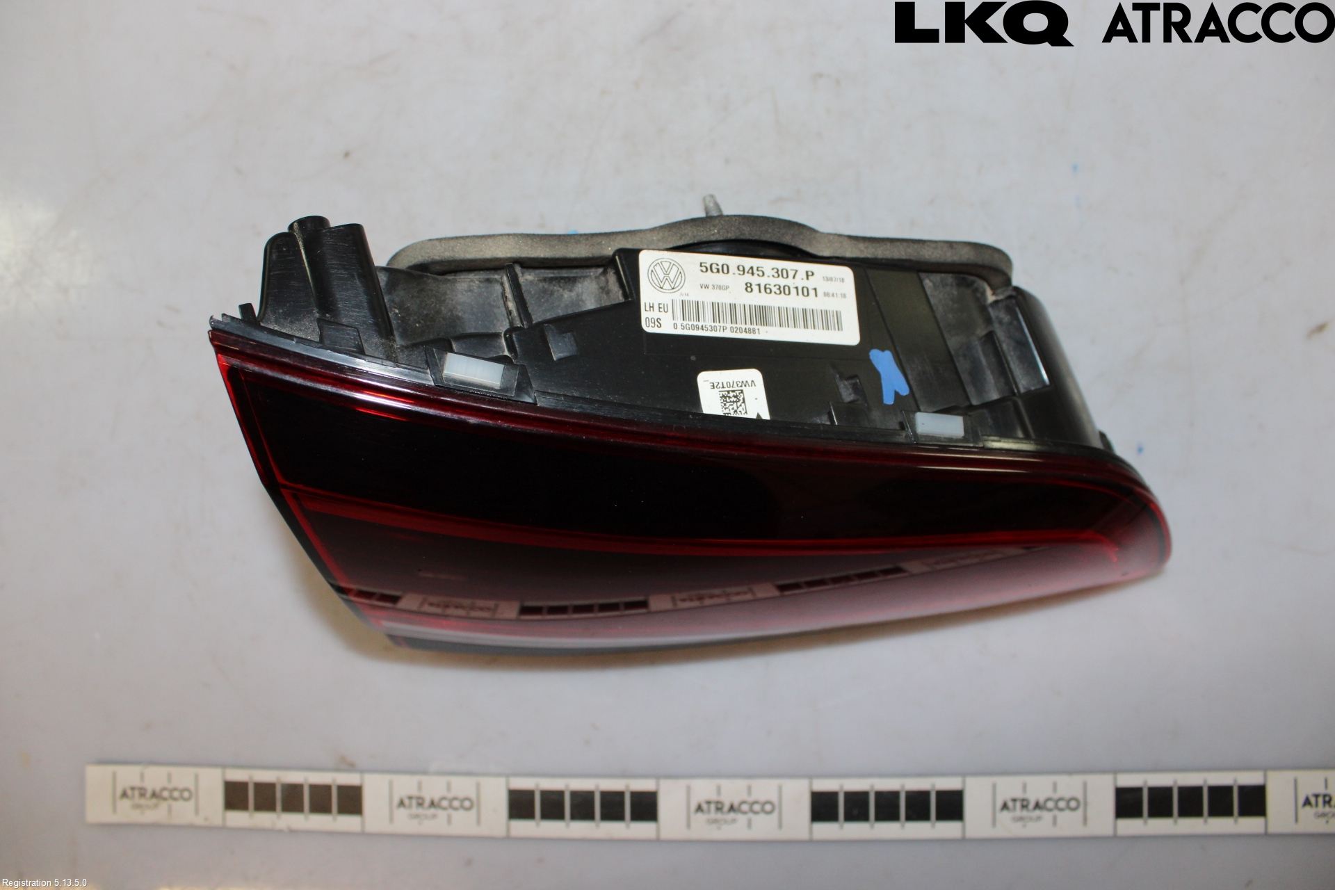 Volkswagen VW GOLF / E-GOLF VII 13-20 Bakljus Lucka Vä