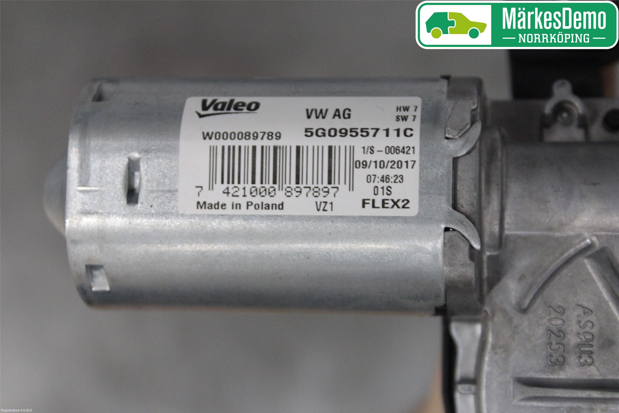 Volkswagen VW GOLF / E-GOLF VII 13-20 Torkarmotor Baklucka
