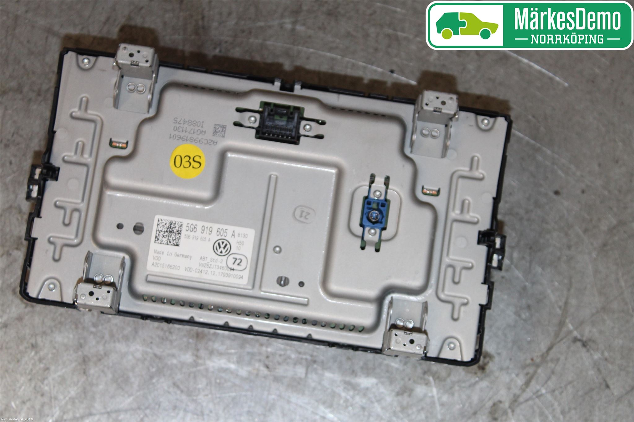 Volkswagen VW GOLF / E-GOLF VII 13-20 Multifunktionsdisplay