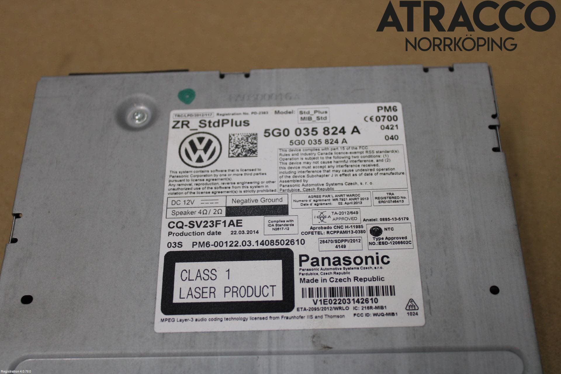 Volkswagen VW GOLF / E-GOLF VII 13-20 Cd Radio - Multimediapanel