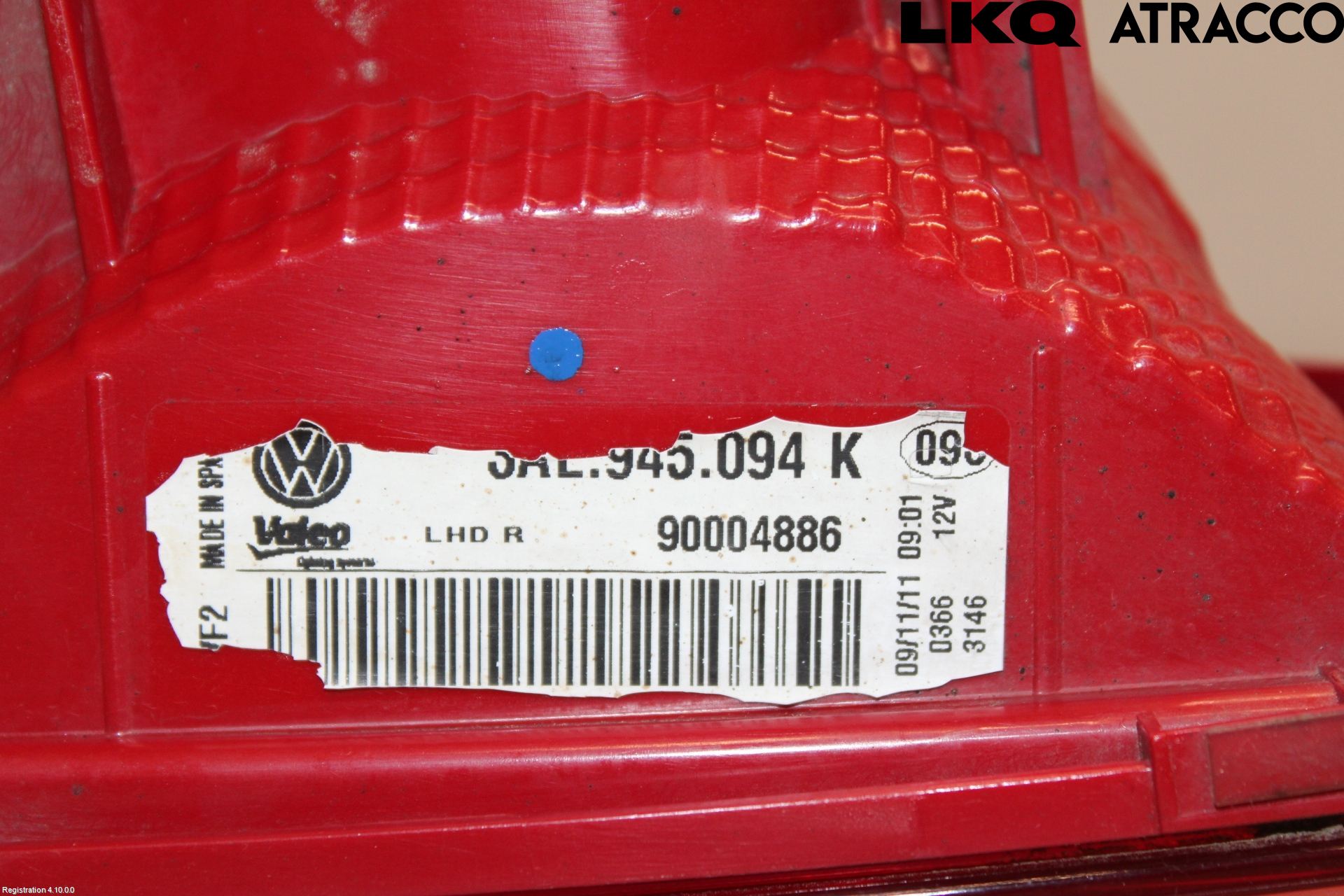 Volkswagen VW PASSAT 11-14 Bakljus Lucka Hö