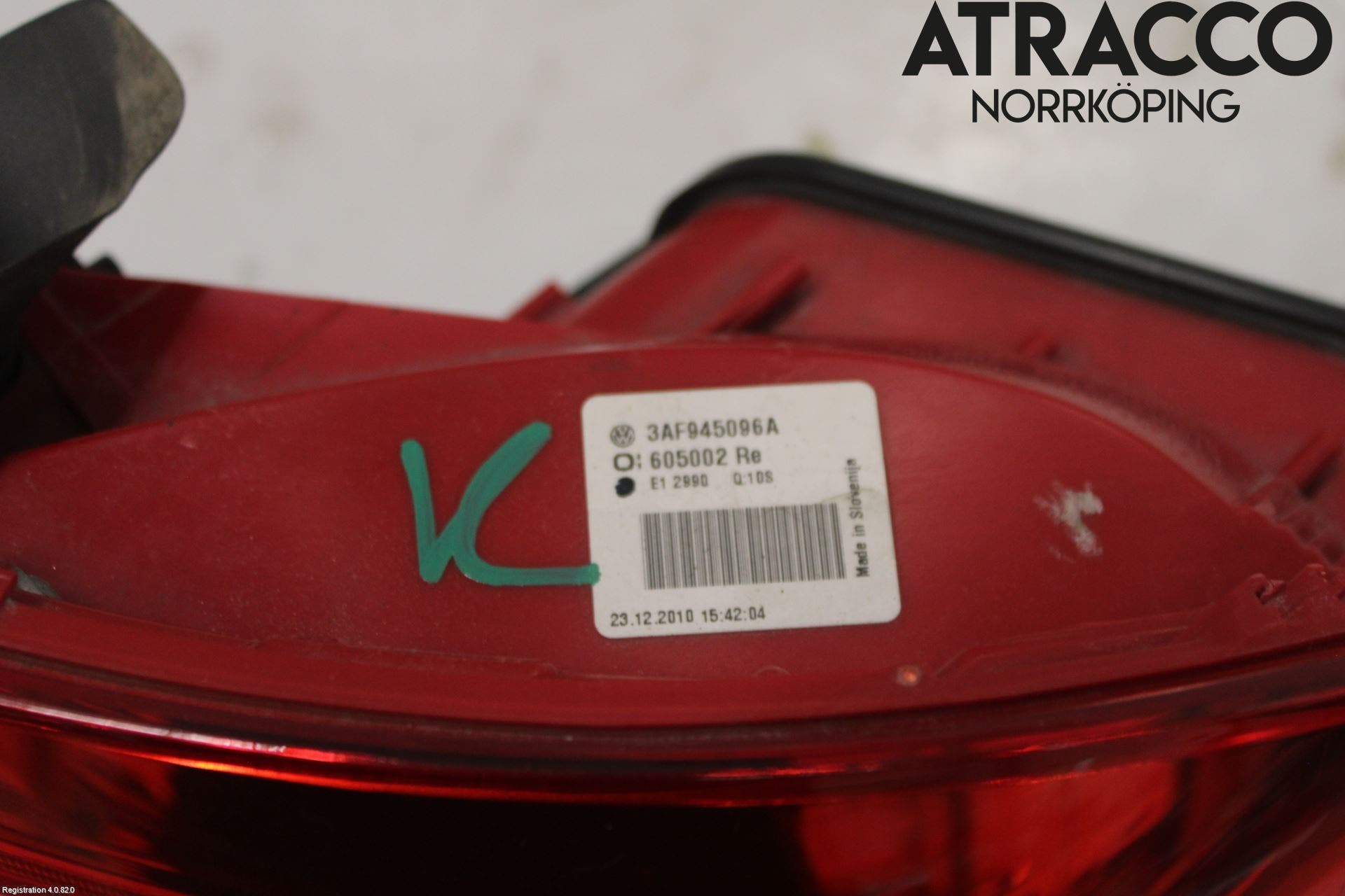 Volkswagen VW PASSAT 11-14 Bakljus Höger