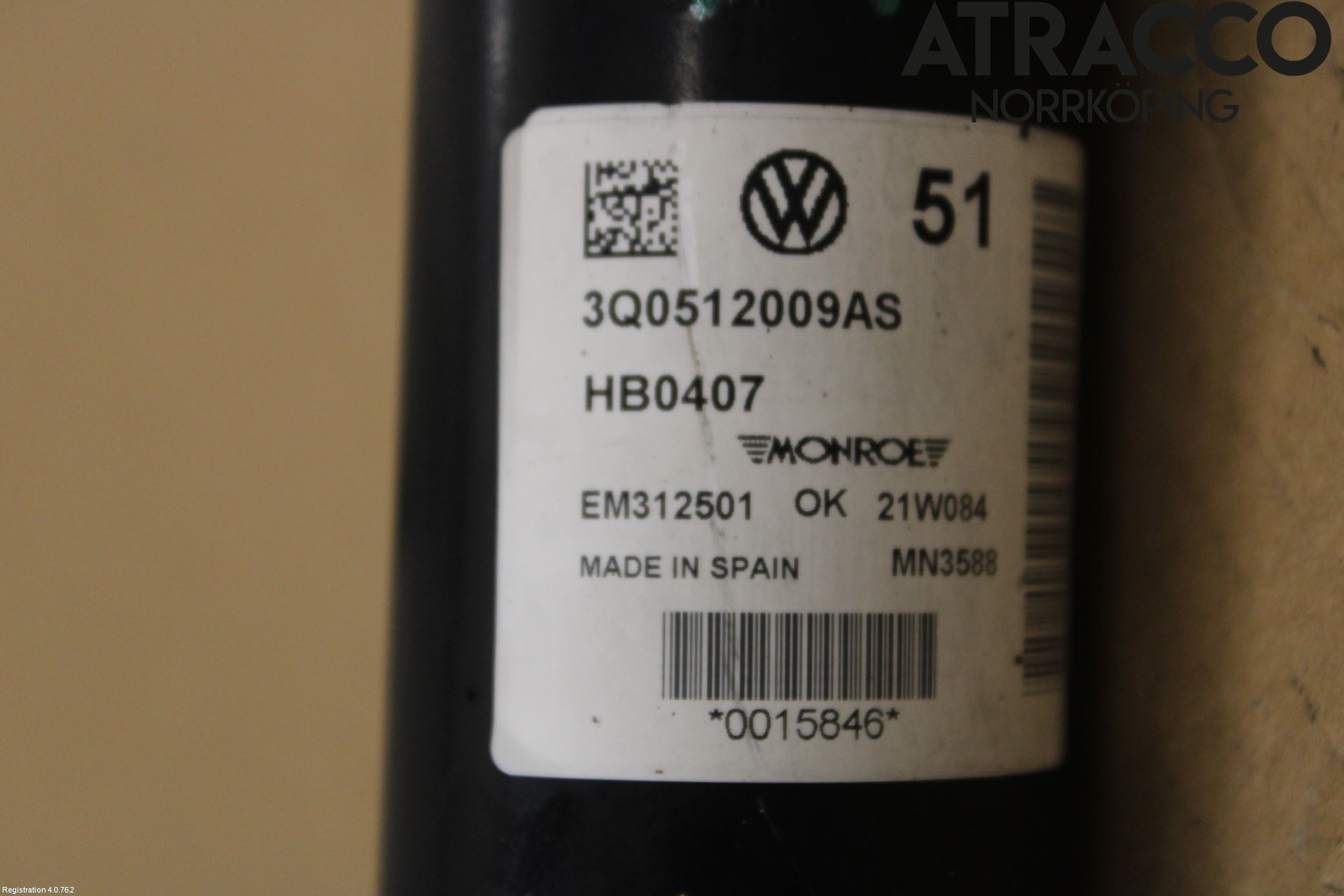 Volkswagen VW ARTEON 17- Stötdämpare Bak