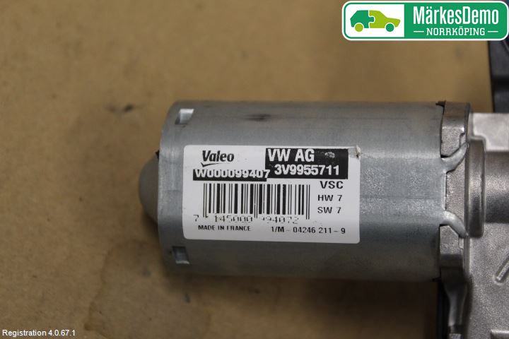 Skoda SUPERB 16-24 Torkarmotor Baklucka