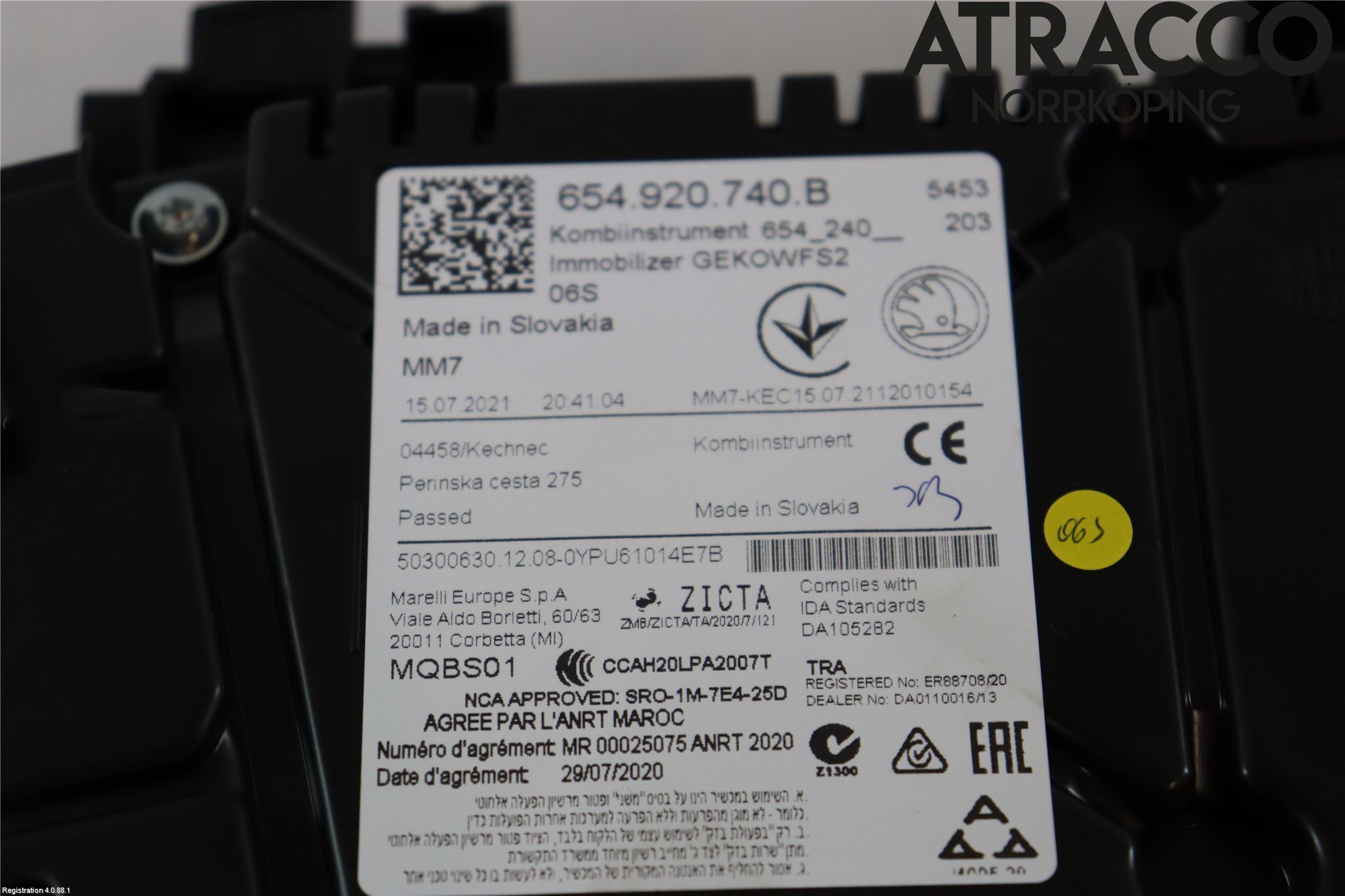 Skoda SCALA 19- Instrument Komb