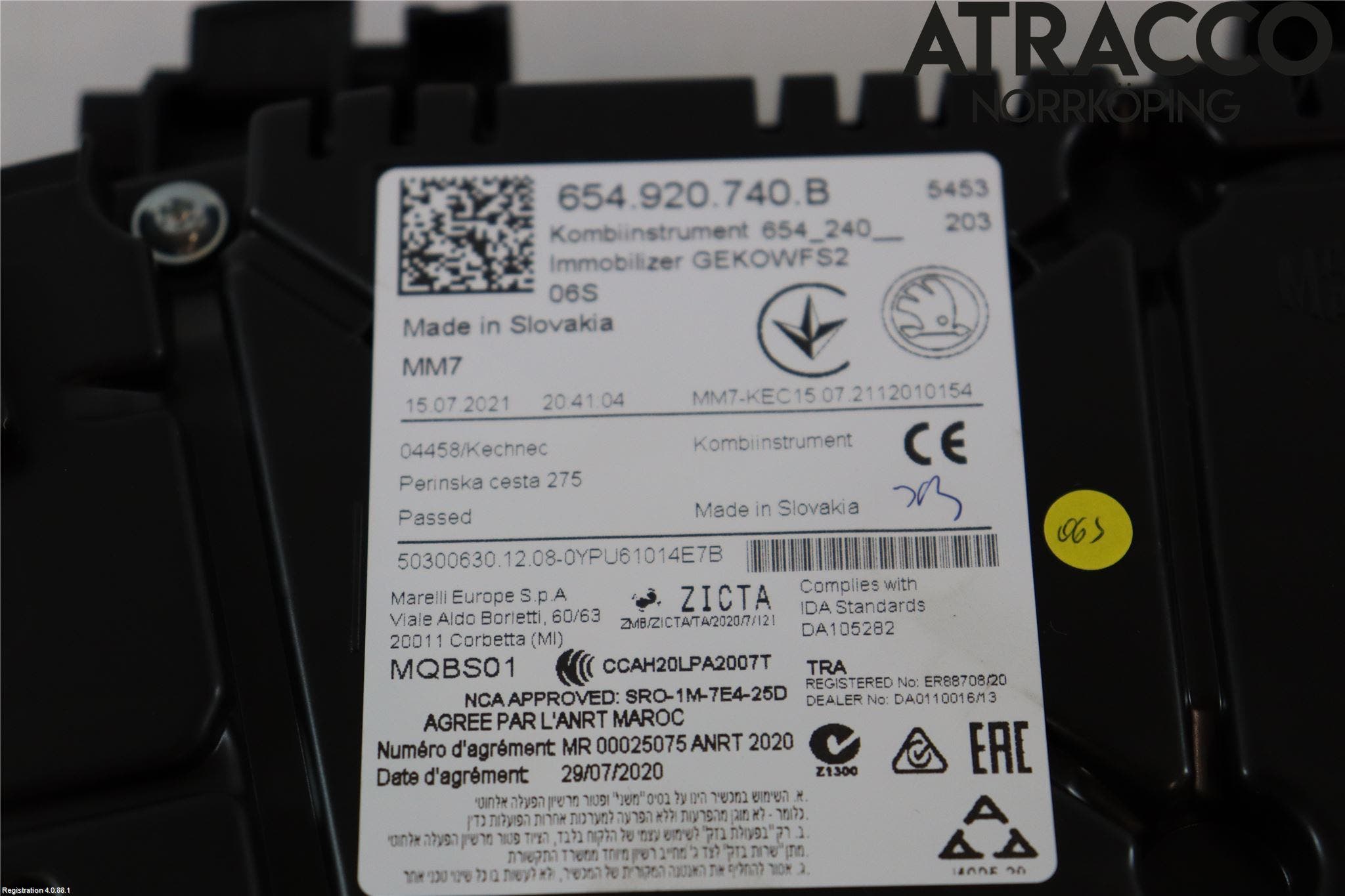 Skoda SCALA 19- Instrument Komb