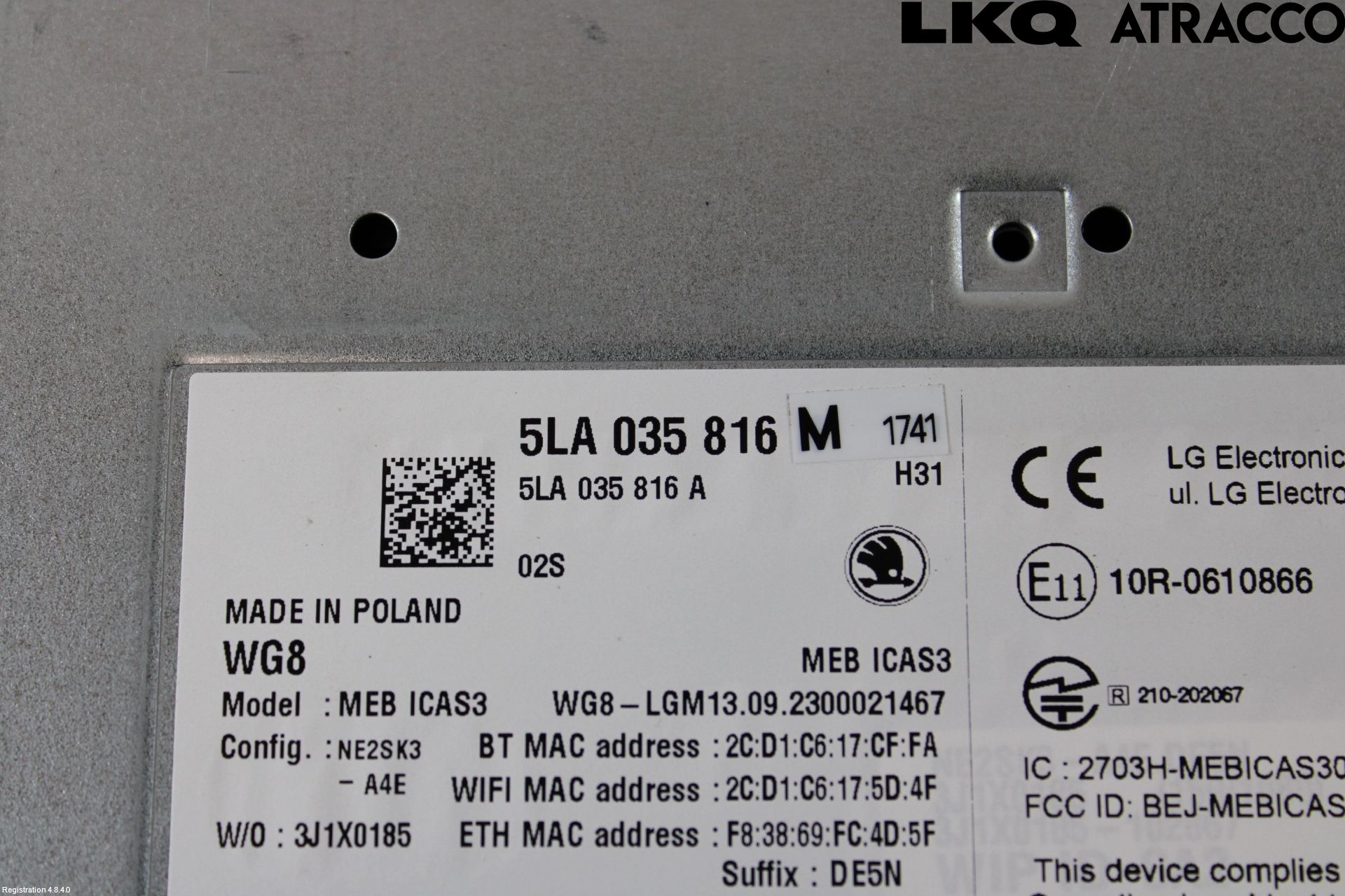 Skoda ENYAQ iV 21- Cd Radio - Multimediapanel
