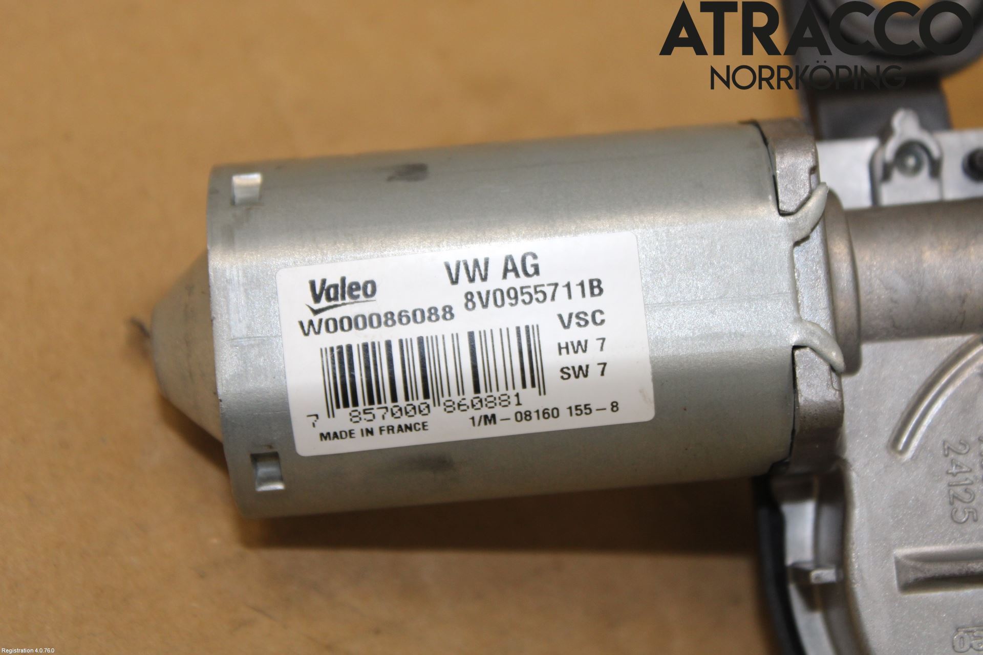 Audi Q2/SQ2 17- Torkarmotor Baklucka