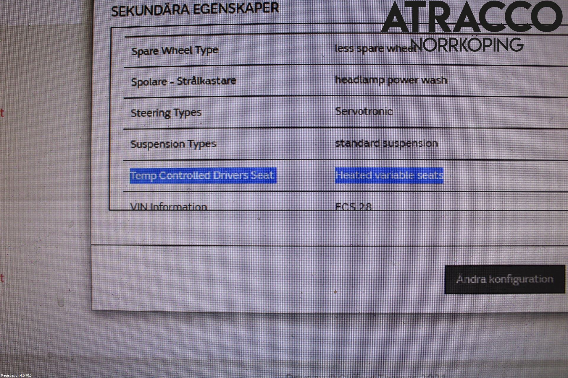 Jaguar XF 08-15 Inredning Stol Fram Hö